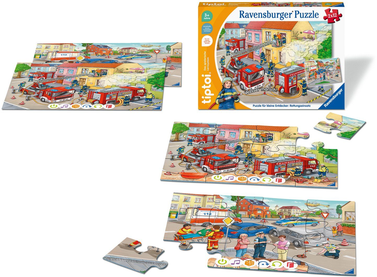 Ravensburger Puzzle tiptoi® Puzzle für kleine Entdecker: Rettungseinsatz, 1 günstig online kaufen