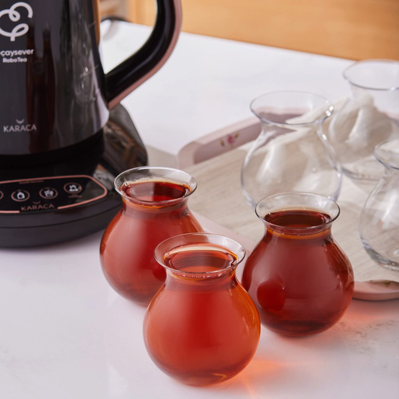 Karaca Coffee-to-go-Becher Karaca Tatlıcan 6-teiliges Teeglas Set von Refika 6 Teegläser, GLASS, SPULMASCHINENGEEIGNET – Bild 4 von 5