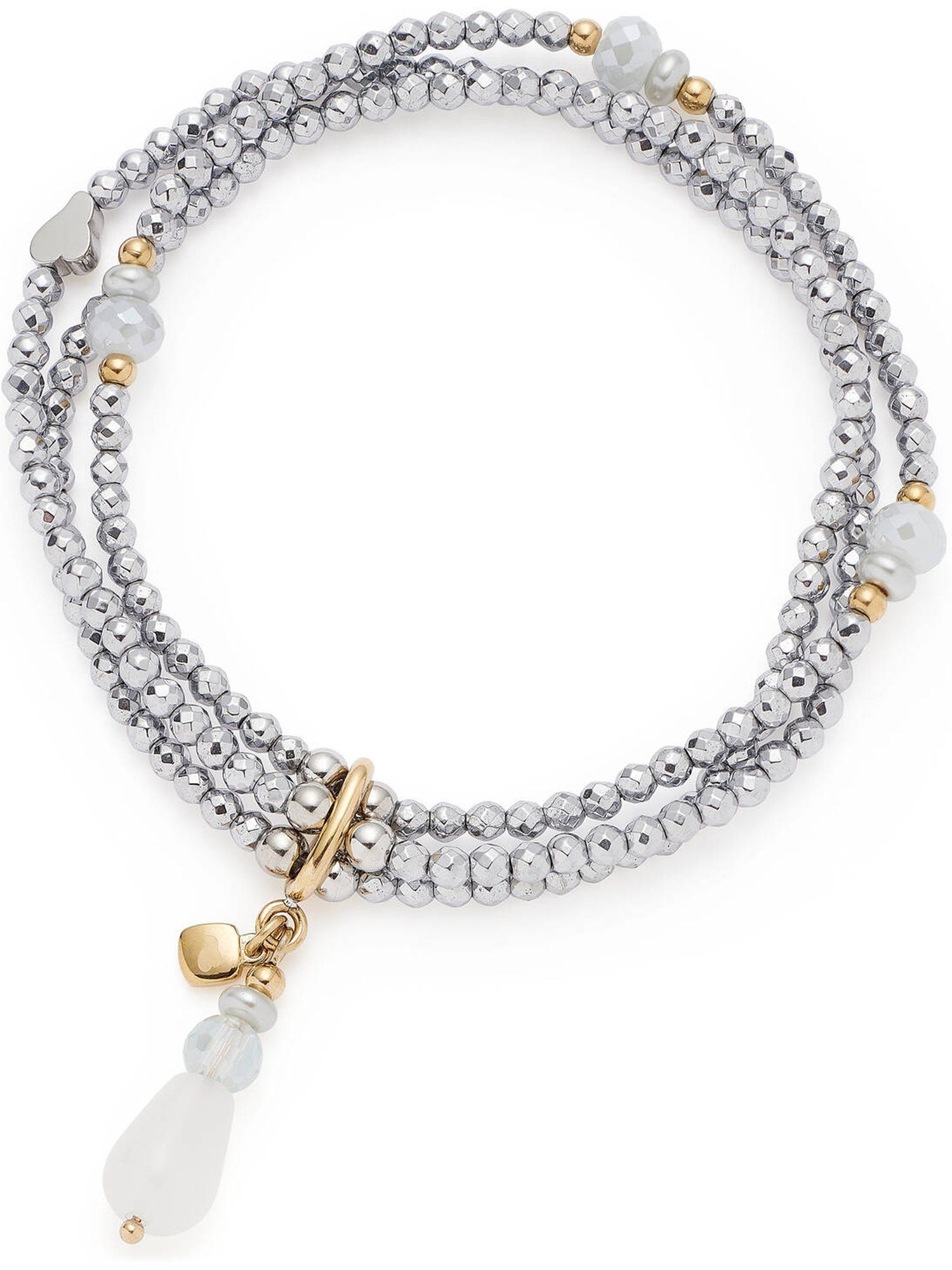 LEONARDO Edelstahlarmband Leonardo Damen-Armband Edelstahl Glasstein, Trendig