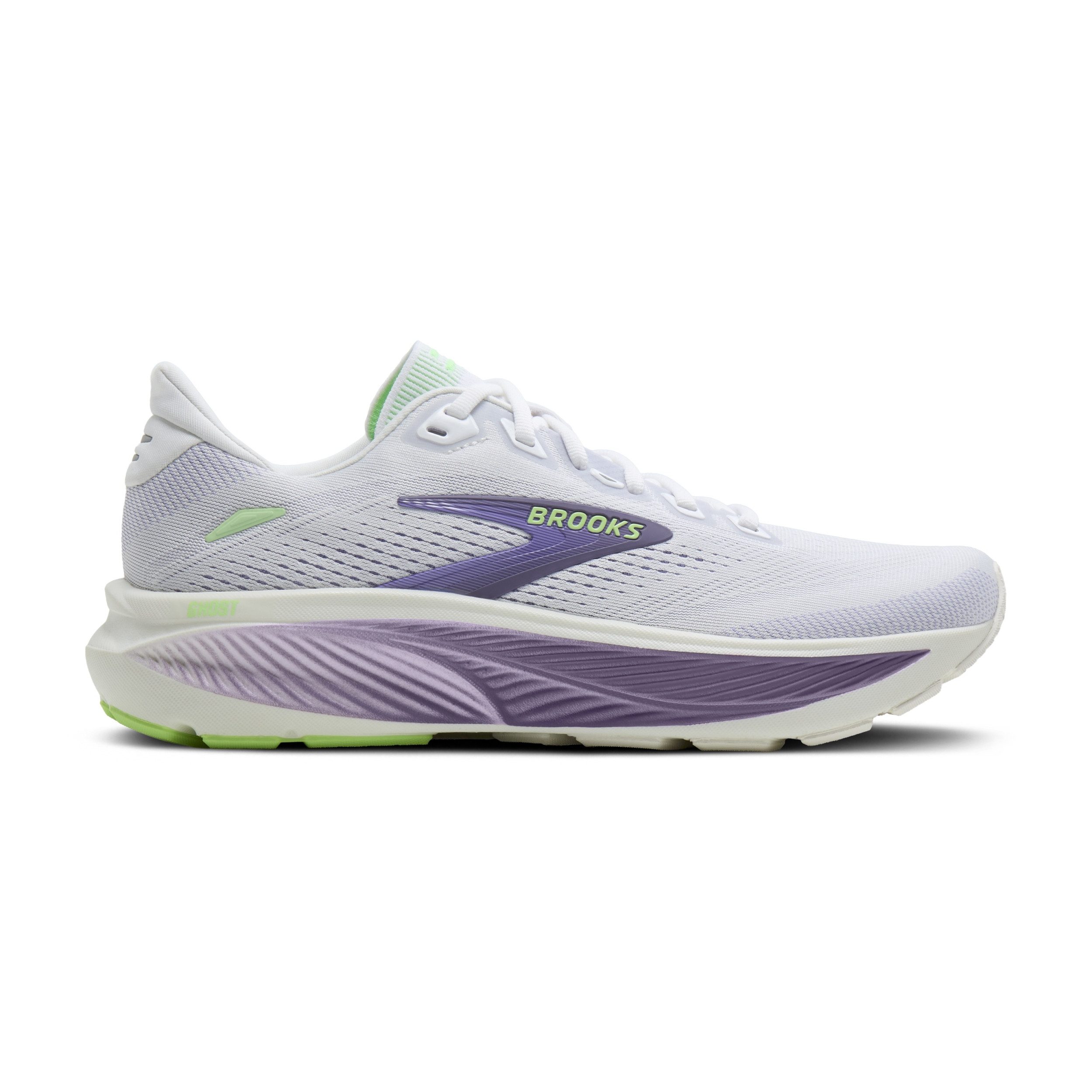 Brooks Ghost 18 Damen Laufschuh White/Purple Hebe/Green Laufschuh