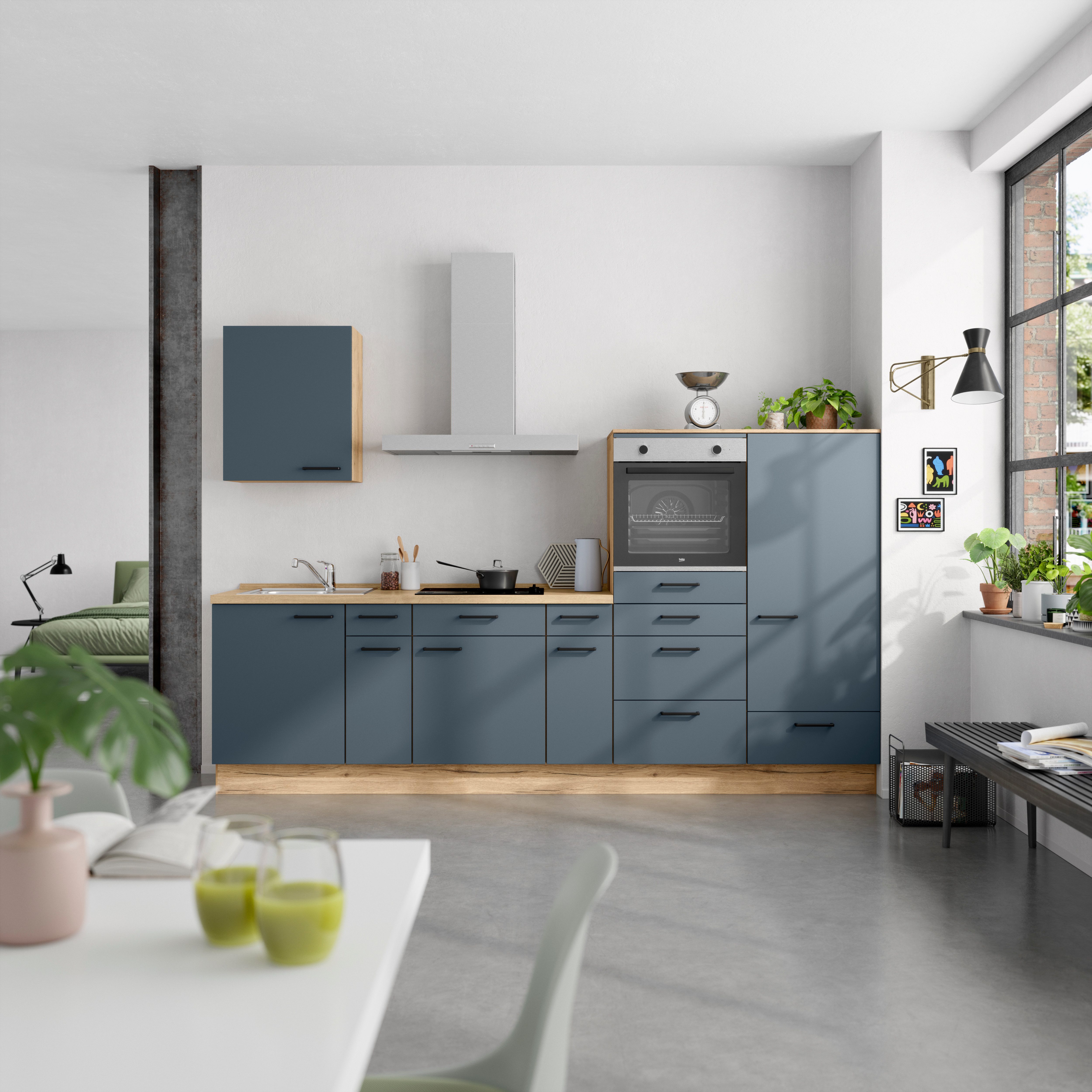 nobilia® Küchenzeile "Easytouch I", NEU: individuell anpassbar mit gratis Profi-Beratung, vormontiert, Breite 300 cm, Ausrichtung wählbar, wahlw. mit E-Geräten