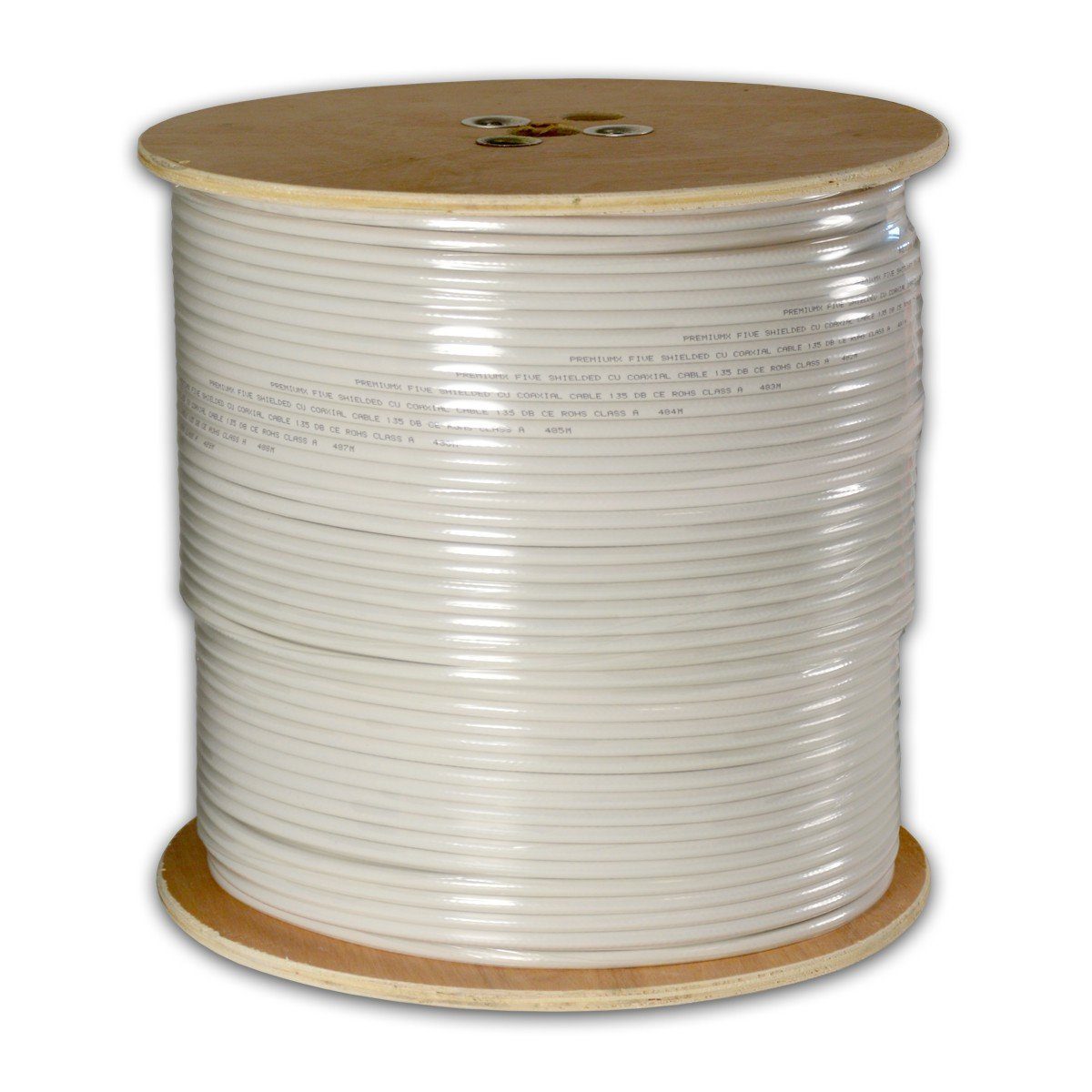 PremiumX 500m Deluxe Pro Koaxialkabel 135 dB 5-fach Reines Kupfer TV-Kabel