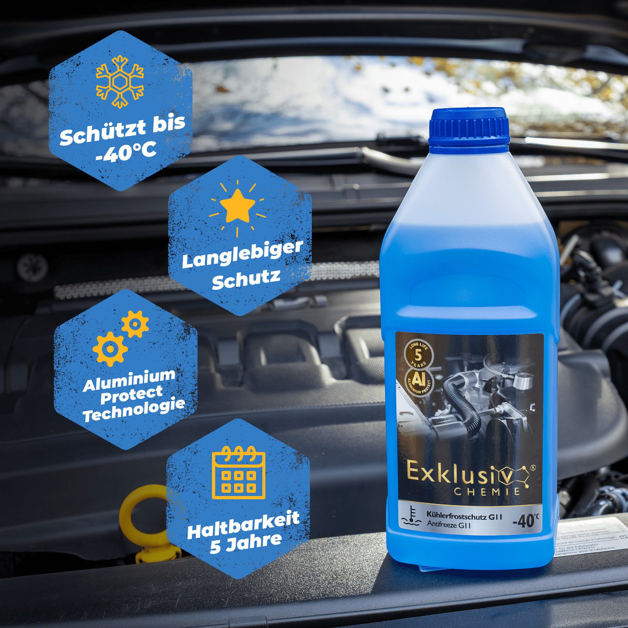 Exklusiv Chemie GmbH Kühlerfrostschutz G11 Kühlerfrostschutz 1 Liter, 1 l – Bild 4 von 5