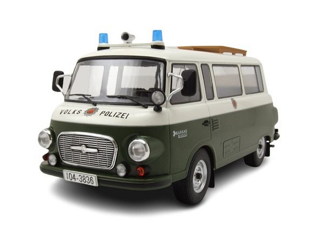 MCG Modellauto Barkas B 1000 Volkspolizei 1965 grün weiß, Maßstab 1:18