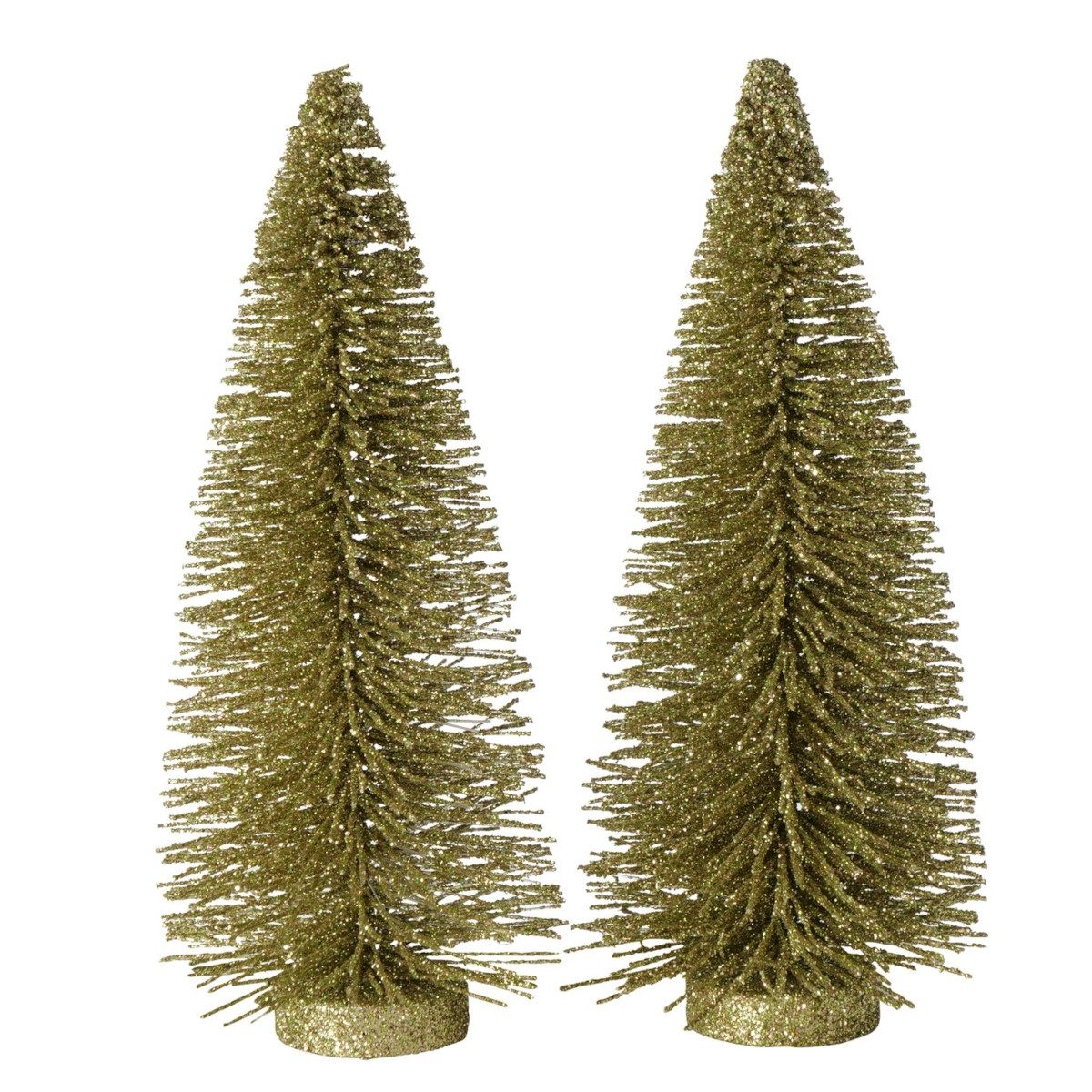 BOLTZE Dekofigur Glitzy Deko Weihnachtsbaum gold 15 cm 2tlg.