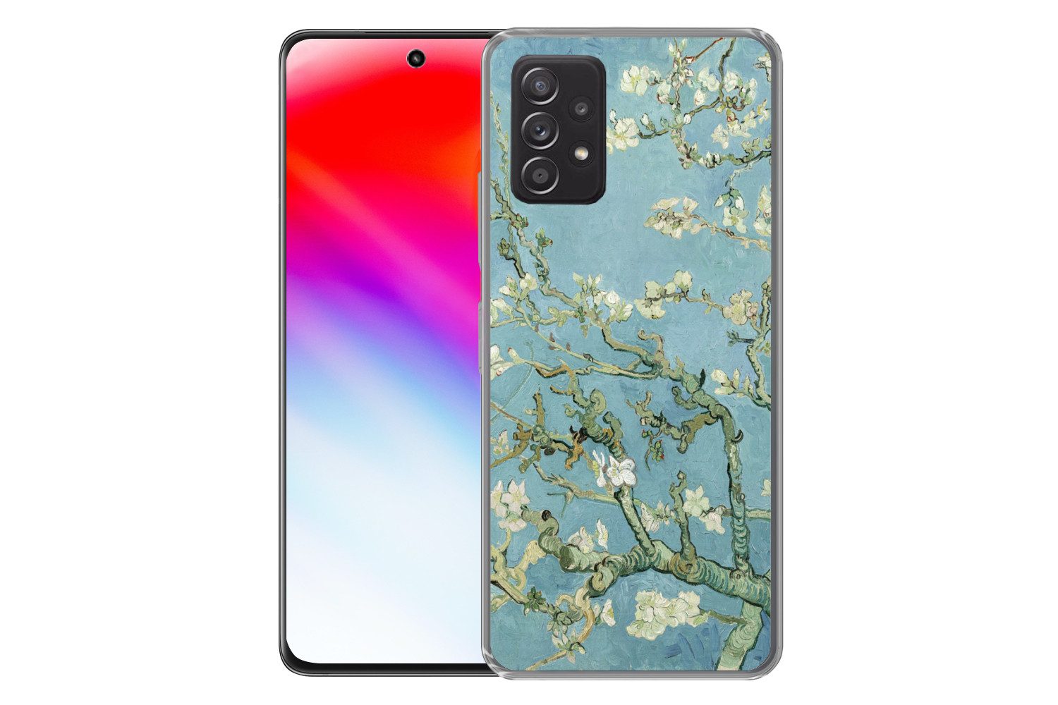 MuchoWow Handyhülle für Samsung Galaxy A33 5G Mandelblüte - Van Gogh - Kunst, Smartphone-Bumper, Print, Handy Schutzhülle Dünn