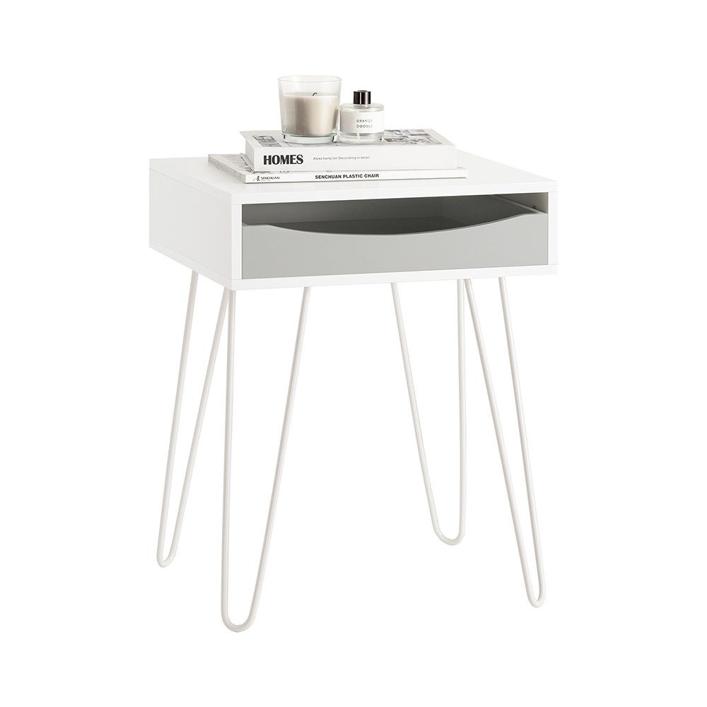 SoBuy Nachttisch FBT82, Beistelltisch mit Schublade