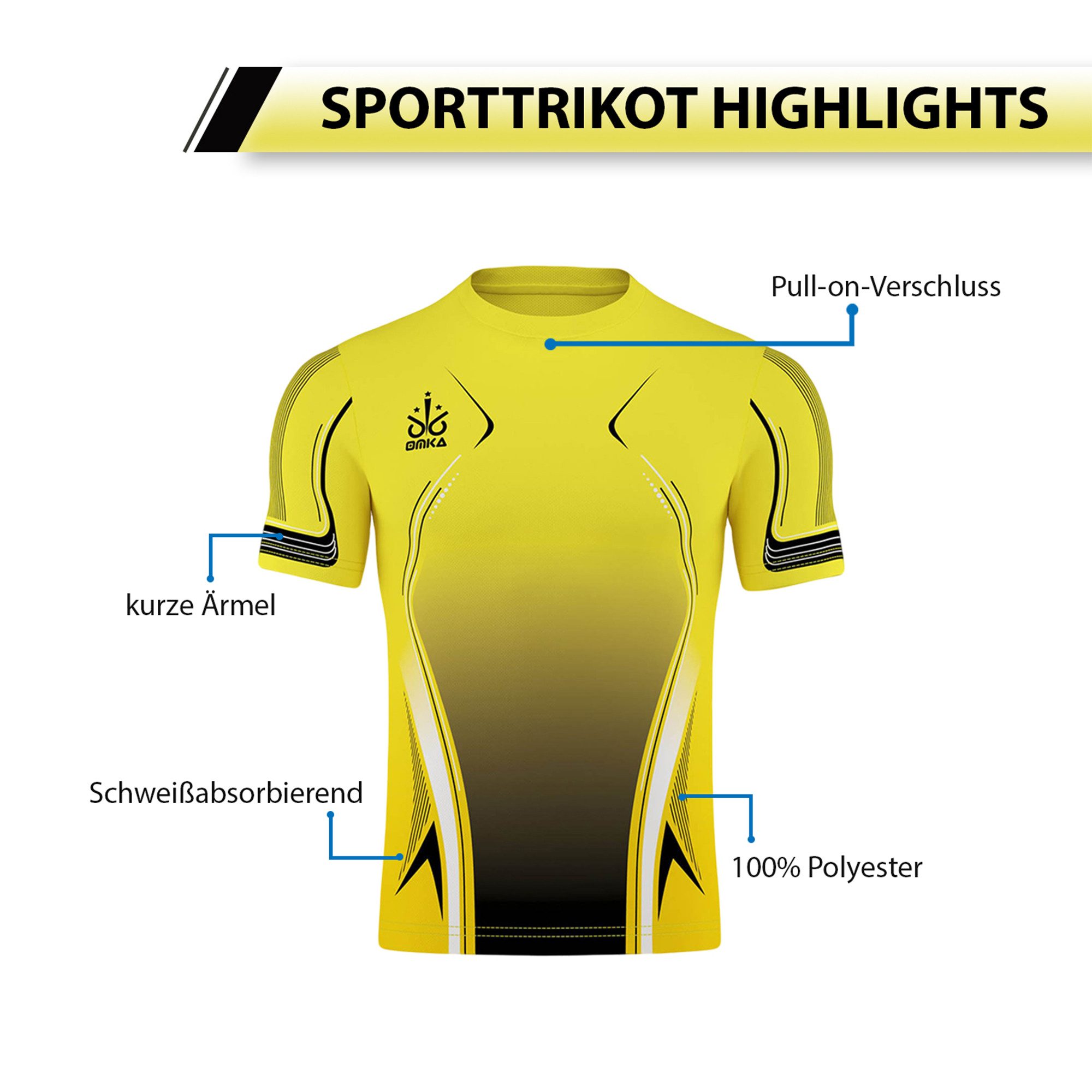 OMKA Fußballtrikot OK7216 OMKA Trikot Teamsport Teamwear Fantrikot Shirt Jersey