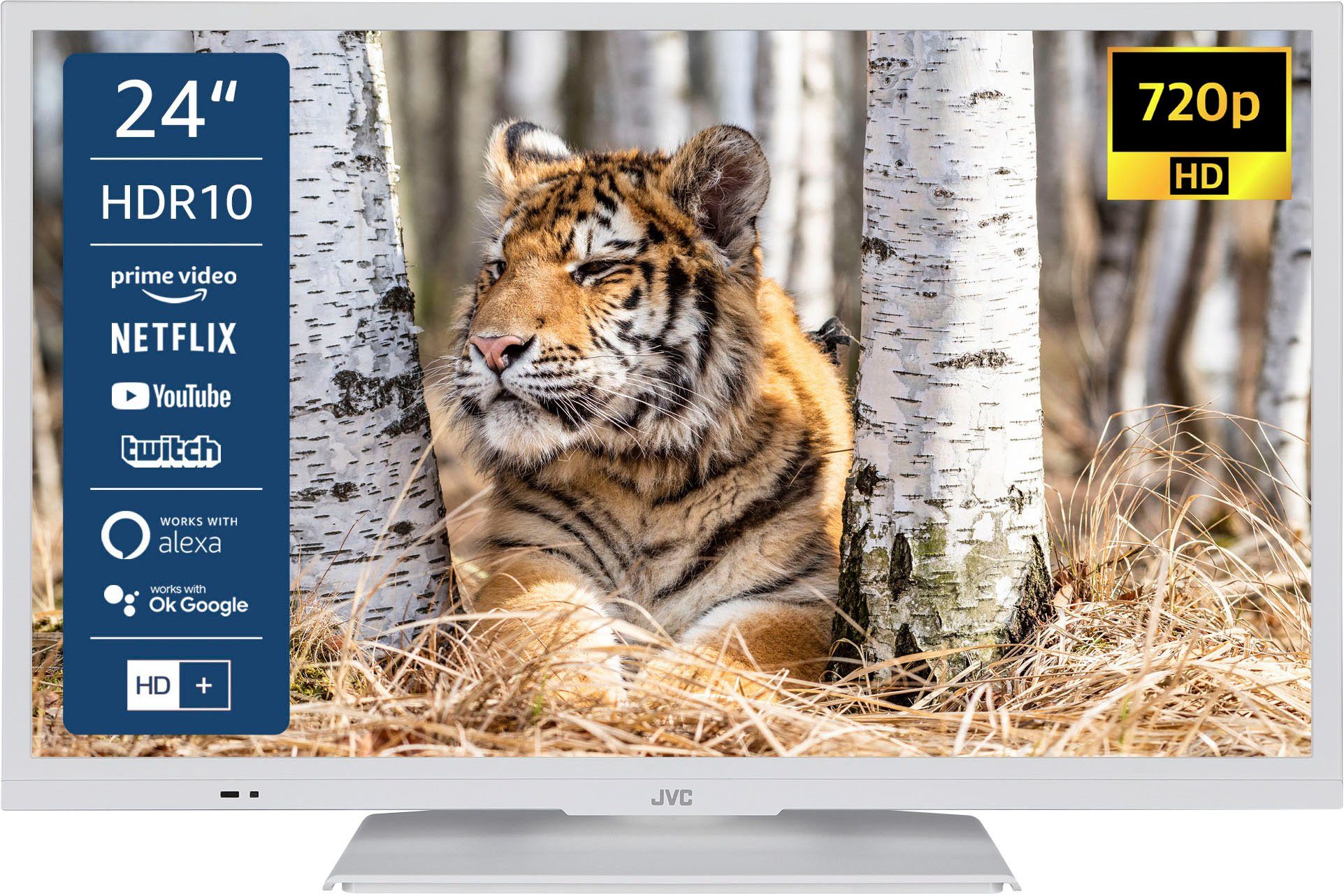 JVC LT-24VH5155-W LCD-LED Fernseher (60 cm/24 Zoll, HD-ready, Smart TV ...