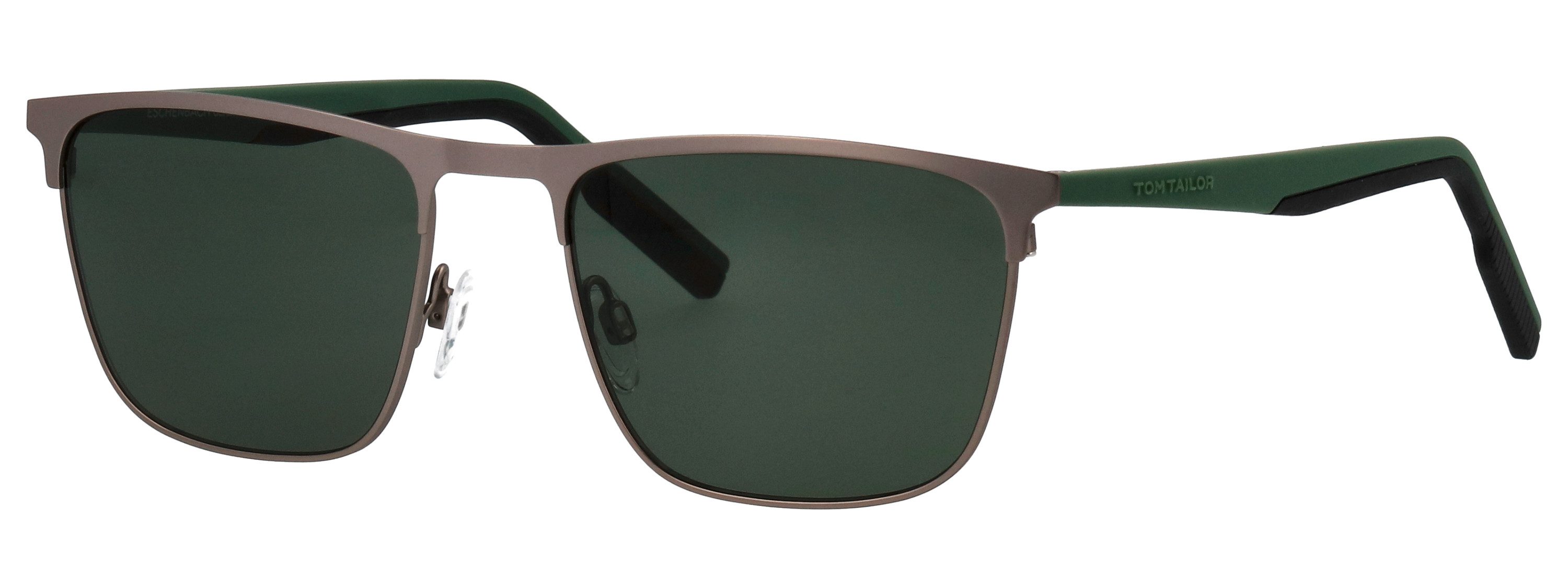 TOM TAILOR Sonnenbrille Modell 677001 Form Karree/Eckig, Logoschriftzug auf Bügel, Kombifassung