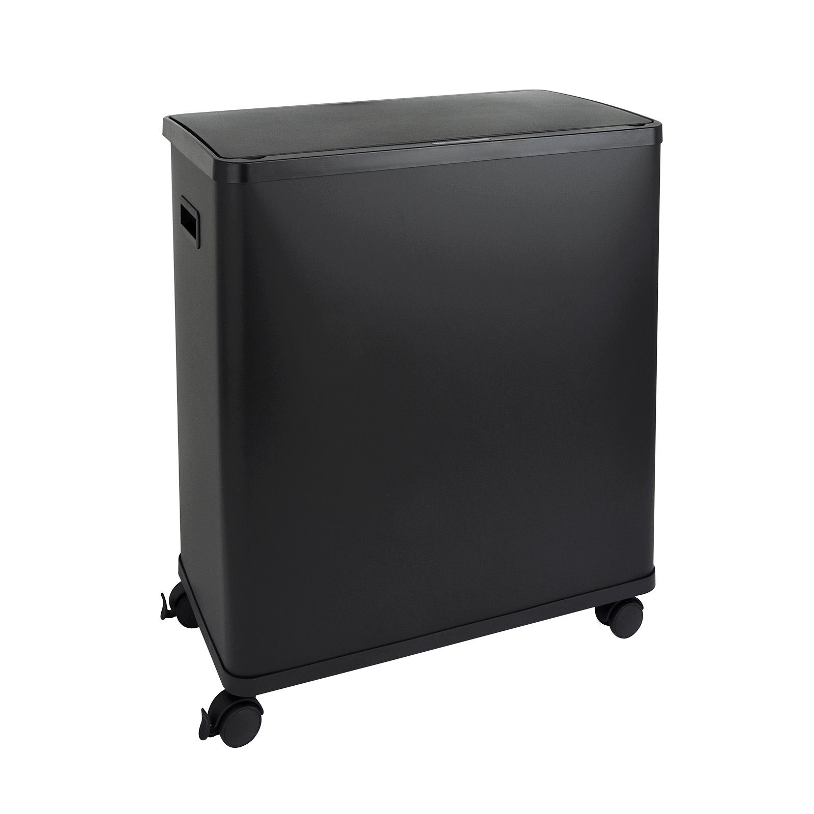 SVITA Mülltrennsystem SR2X30, Sensormülleimer, 2 Innenfächer, 60L, Stahl pulverbeschichtet, Schwarz
