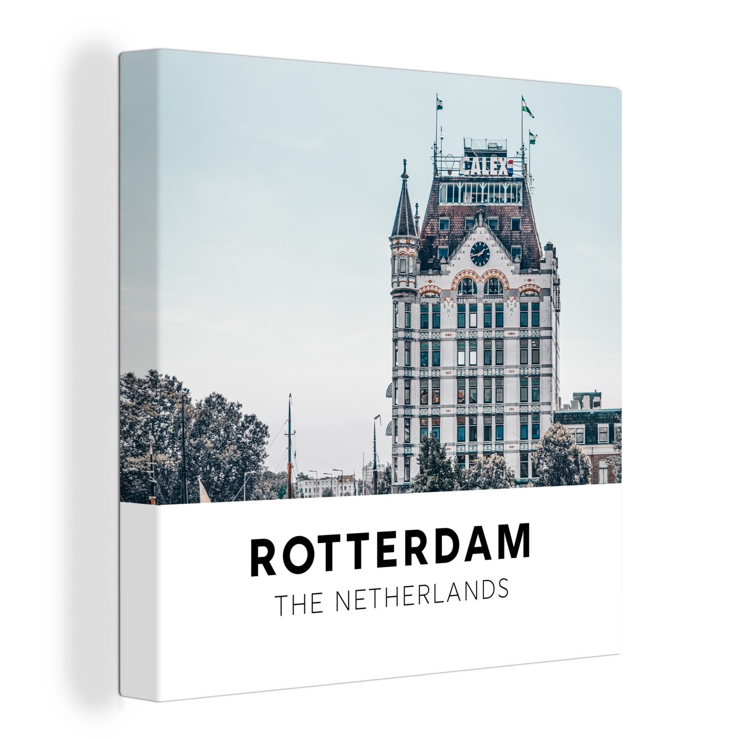 OneMillionCanvasses® Leinwandbild Rotterdam - Niederlande - Architektur, (1 St), Leinwand Bilder für Wohnzimmer Schlafzimmer