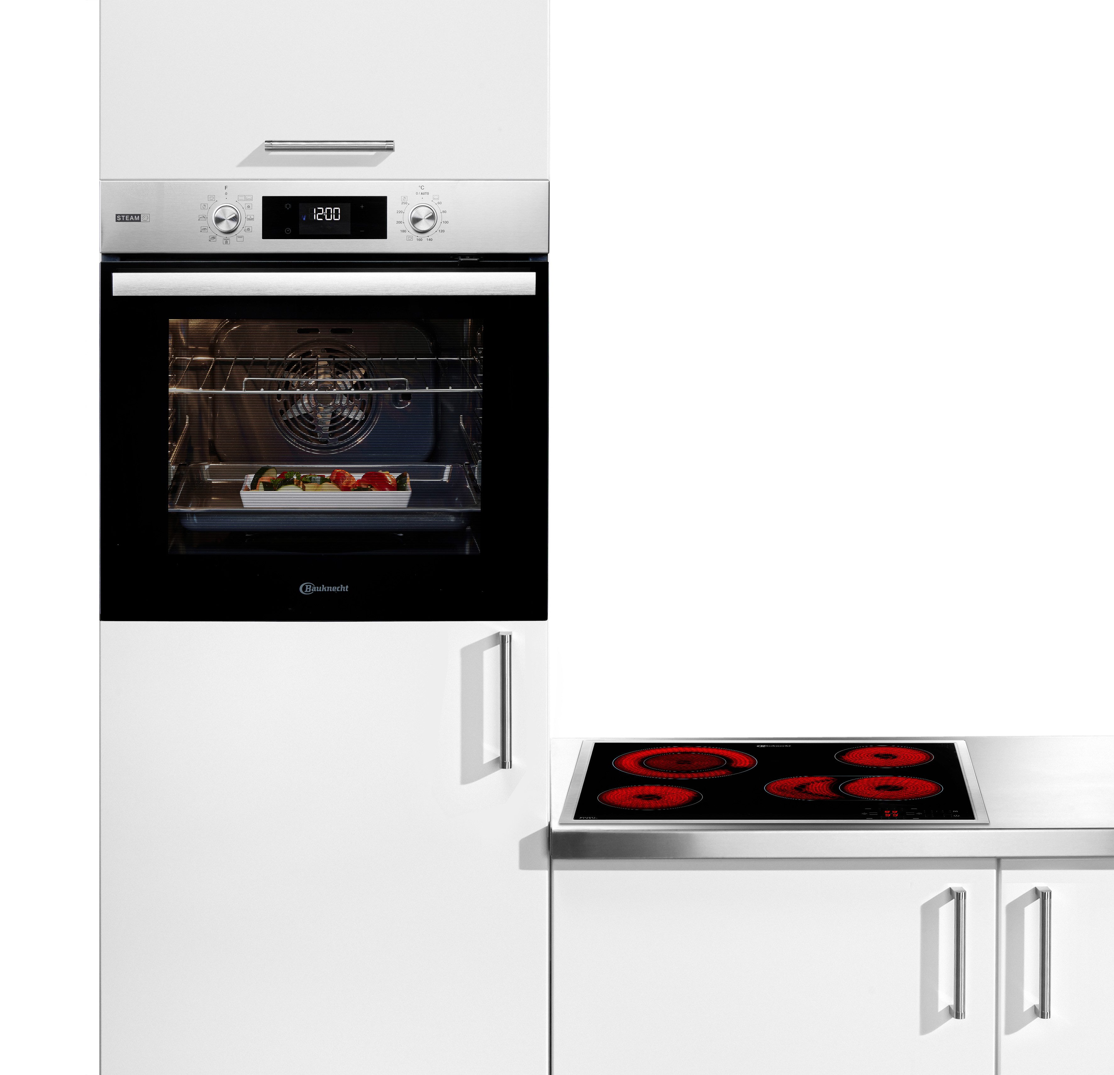 BAUKNECHT Backofen-Set BAKO 760 Steam, mit 1-fach-Teleskopauszug, Hydrolyse, GentleSteam – für ein saftiges Inneres und ein knuspriges Äußeres – Bild 4 von 5