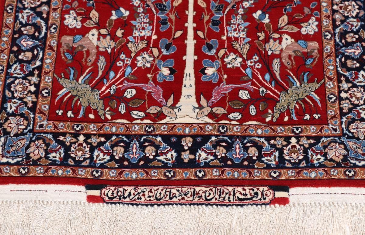 mm Orientteppich, Trading, Handgeknüpfter 69x112 Seidenkette 6 Höhe: Isfahan rechteckig, Nain Orientteppich