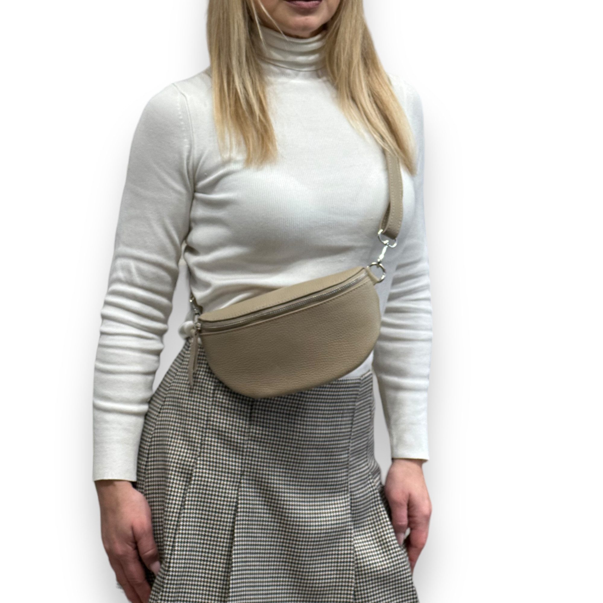 inovesis Umhängetasche Bauchtasche Leder, Umhängetasche,Damen, Crossbody bag