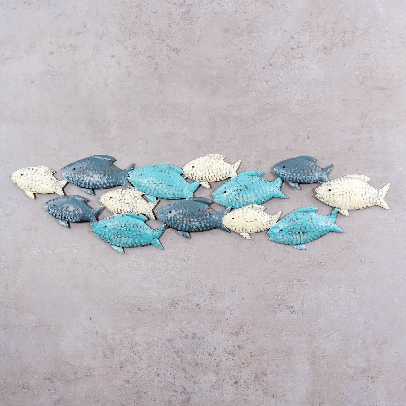 Levandeo® Wandbild, Wandskulptur Fische L75cm Wandbild günstig online kaufen