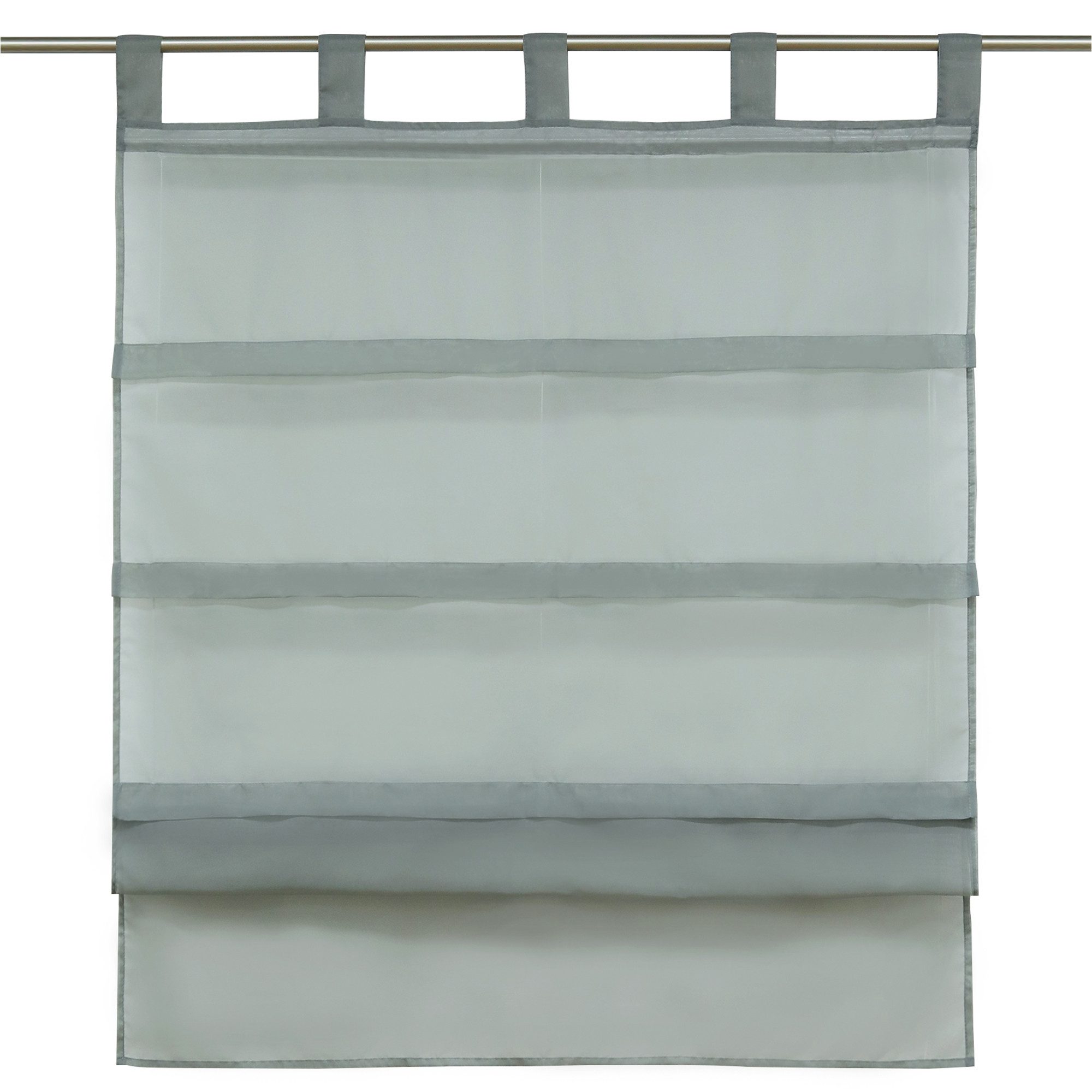 Joyswahl Raffrollo Sophia, mit Schlaufen, Voile Schlaufenrollo, Unifarbe günstig online kaufen