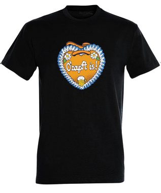 MyDesign24 T-Shirt Herren Fun Print Shirt - Trinkshirt O'Zapft is Baumwollshirt mit Aufdruck Regular Fit, i313