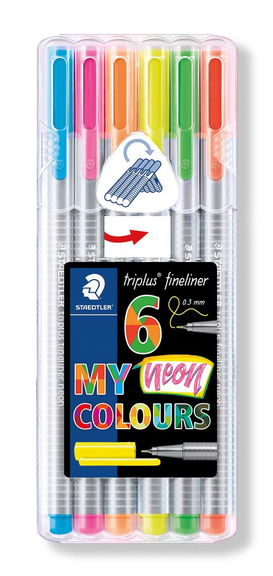 STAEDTLER Malstift Staedtler Ручки triplus neon 6St Box