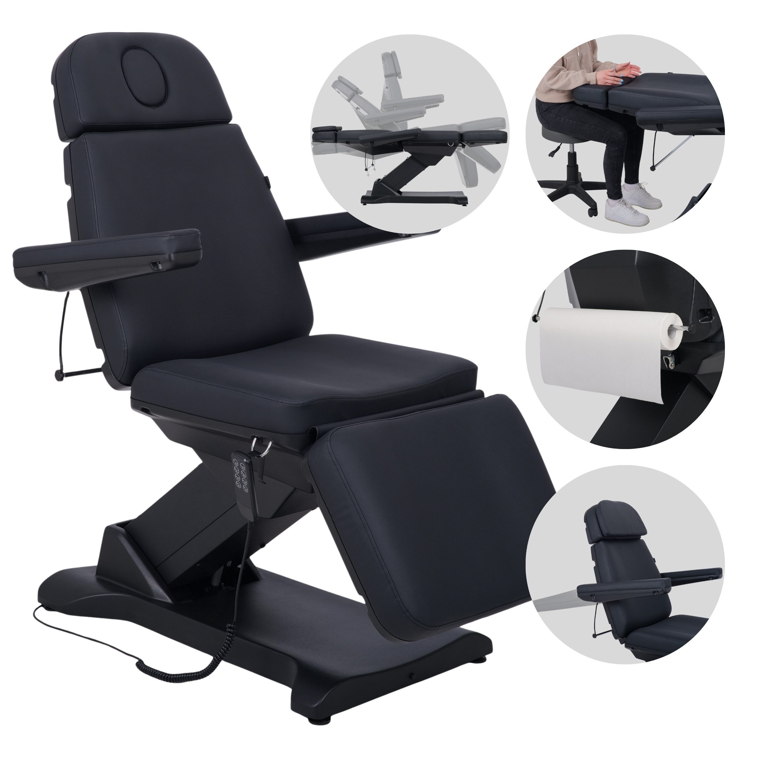 Habys Massageliege Selia PRO 4 Kosmetikliege Kosmetikstuhl, elektrischer Verstellung