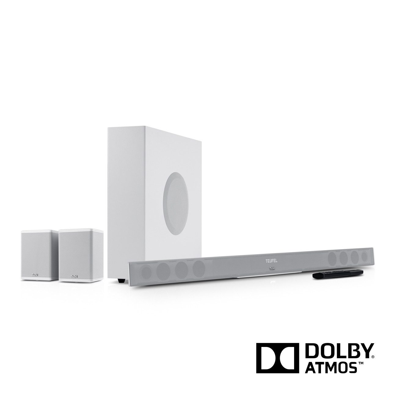 Teufel CINEBAR 11 Surround für Dolby Atmos "4.1-Set" Soundbar (Bluetooth, 150 W, Dolby Atmos, kristallklares VFD-Display (dimmbar)