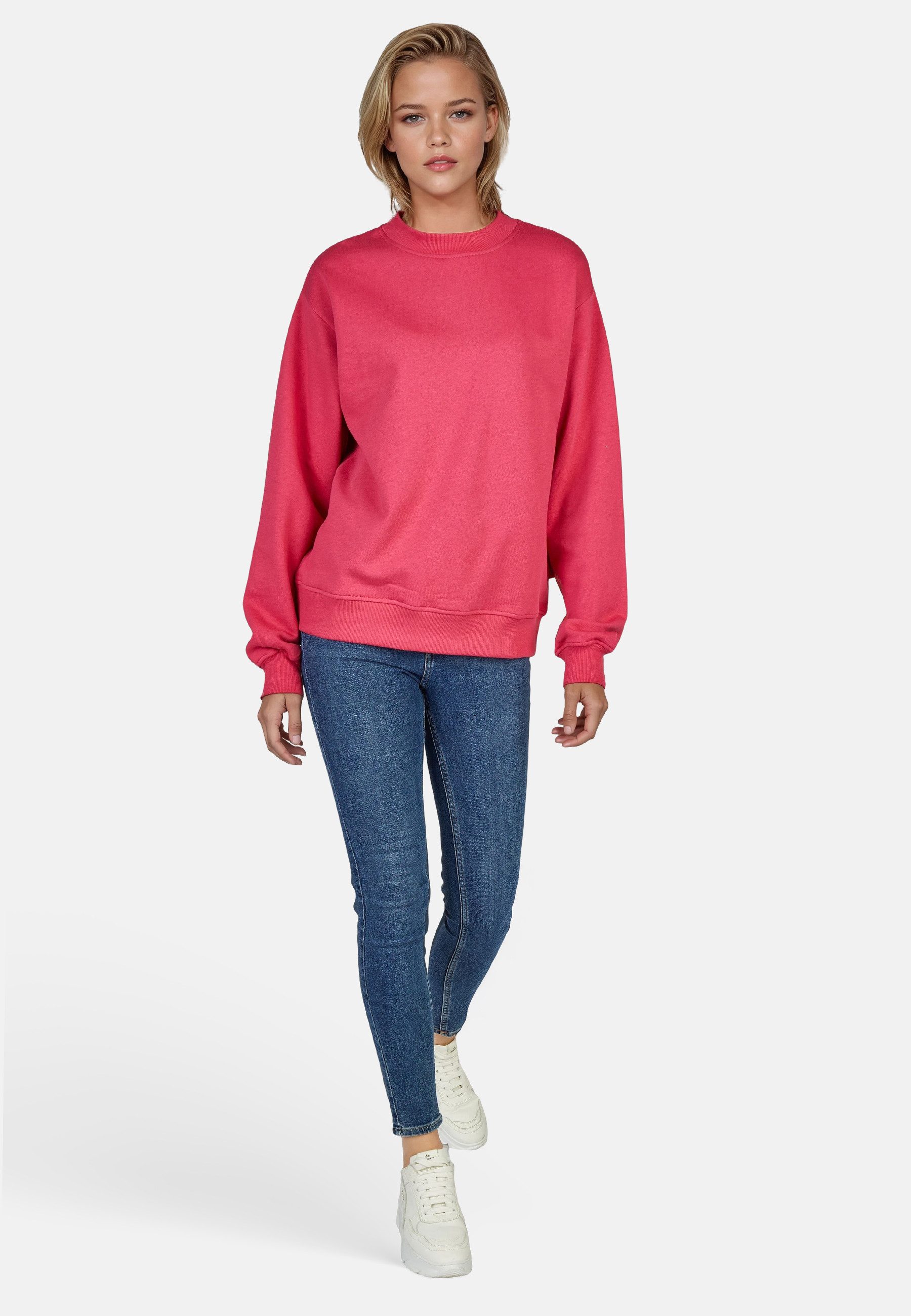 salzhaut Sweatshirt VEBIESTERN Damen Relaxed-Fit salzhaut Pullover – bequemer Fit und nordisch klares Design