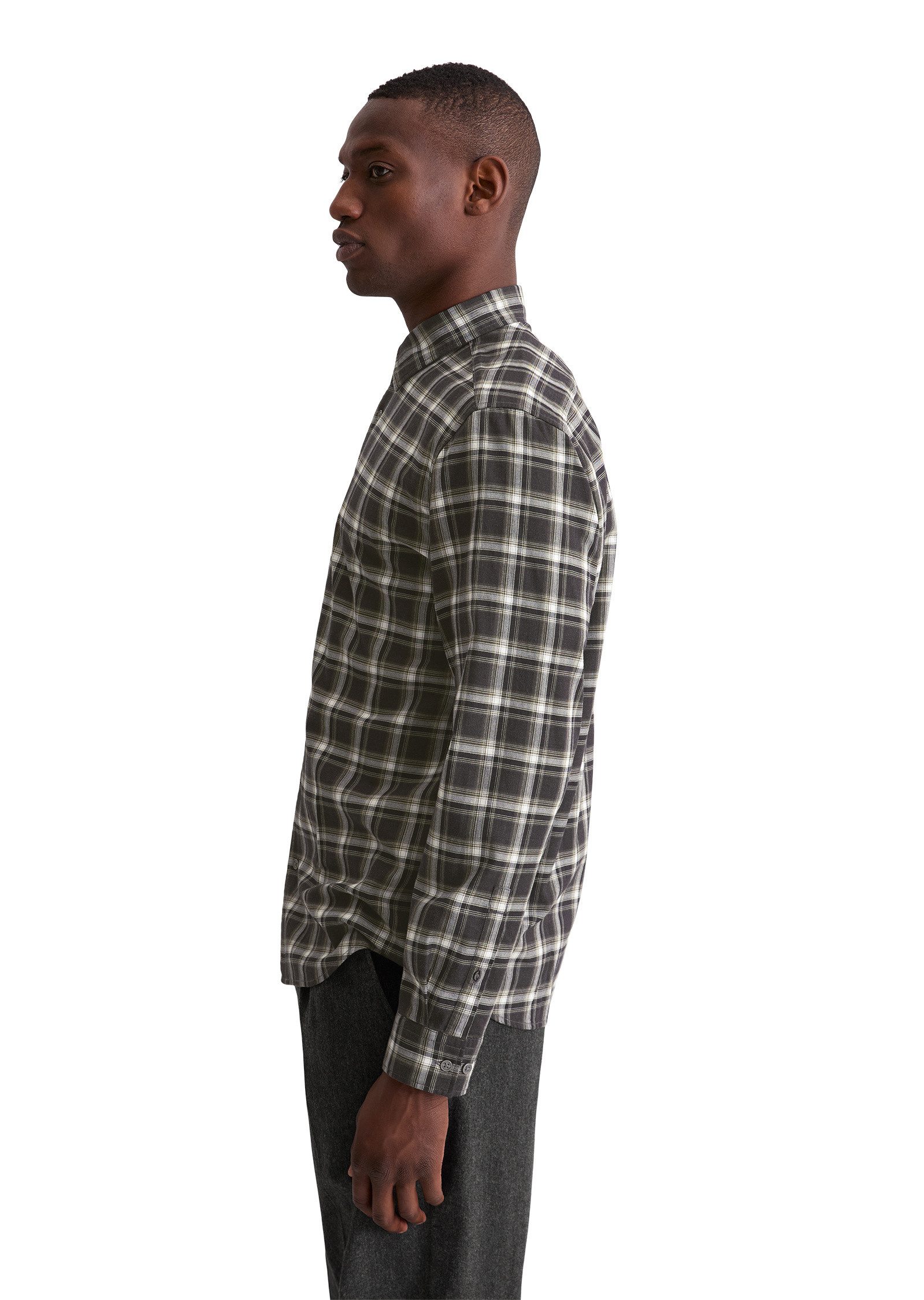 Marc O'Polo Langarmhemd aus weichem Bio-Baumwoll-Flanell günstig online kaufen