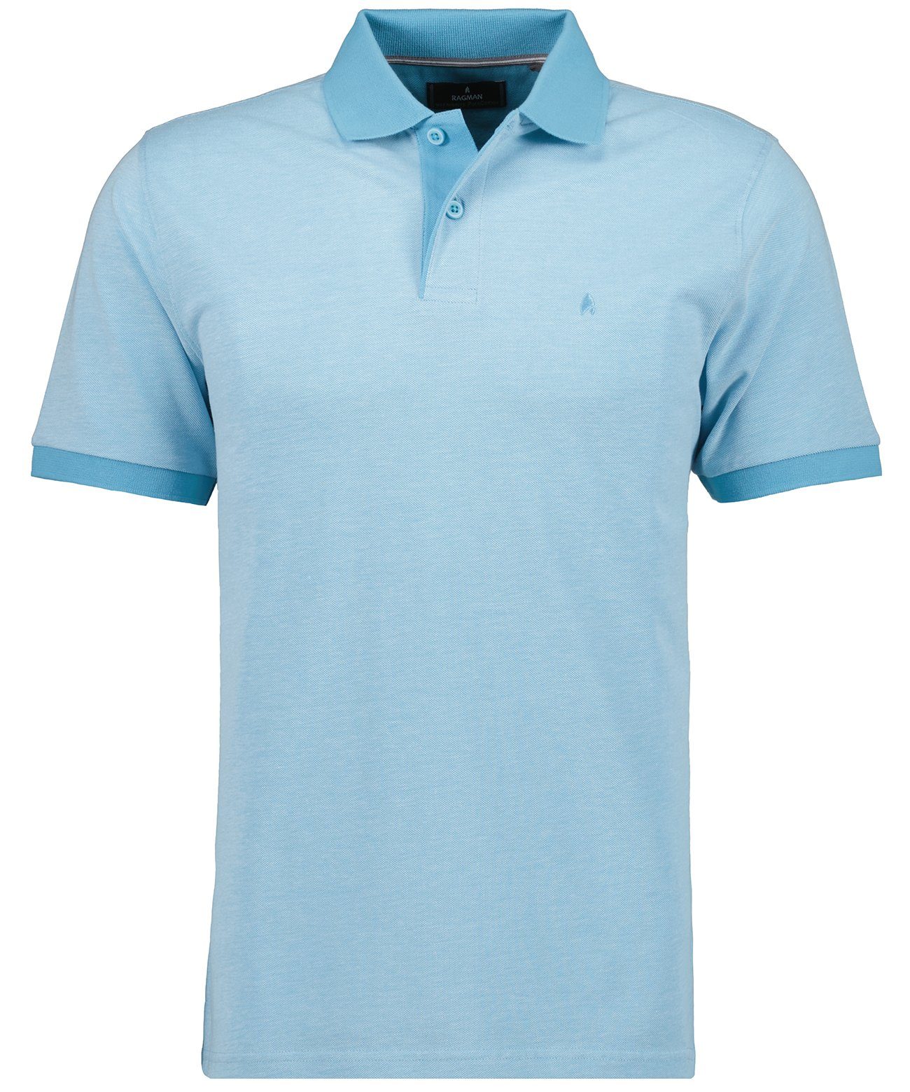 RAGMAN Poloshirt Blau-Melange-703