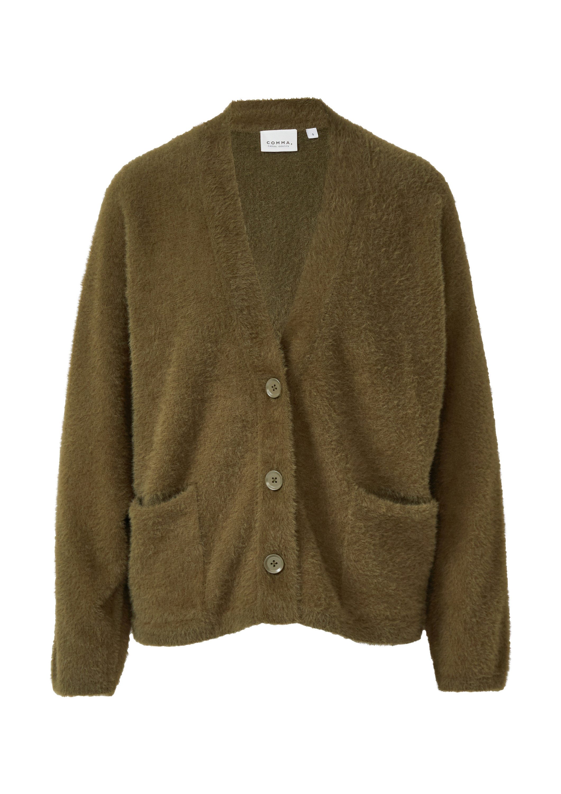 comma Cardigan Strickjacke Kuscheliger Cardigan im Relaxed Fit