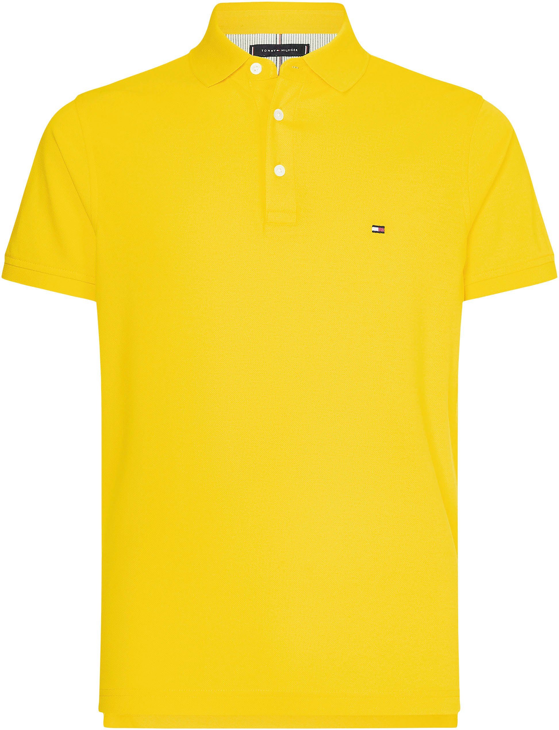 Tommy Hilfiger 1985 Poloshirt mit SLIM POLO Logostickerei Vivid Yellow