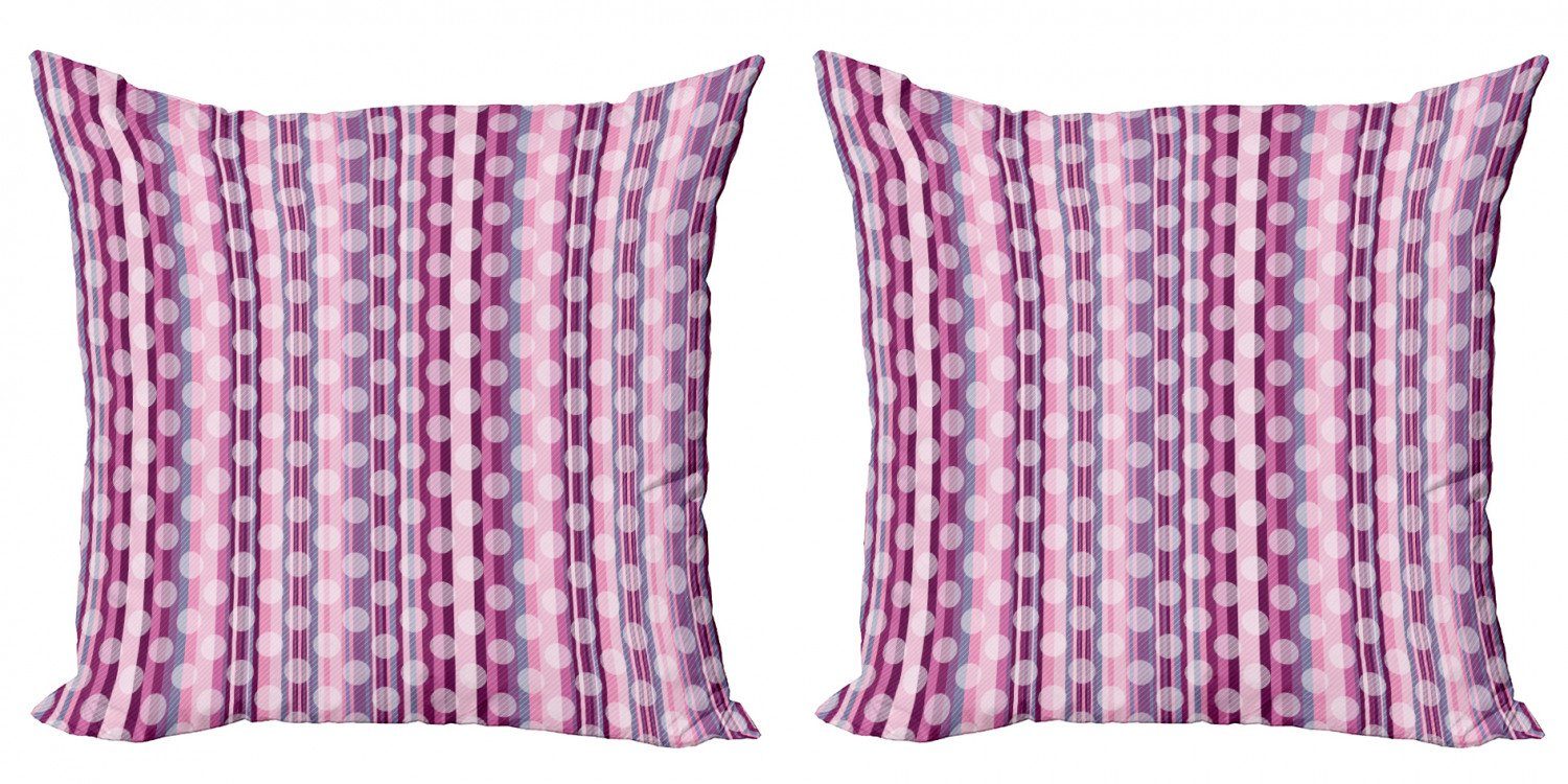 Kissenbezüge Modern Accent Style Abakuhaus (2 Doppelseitiger Digitaldruck, Tupfen Stripes Retro Stück)