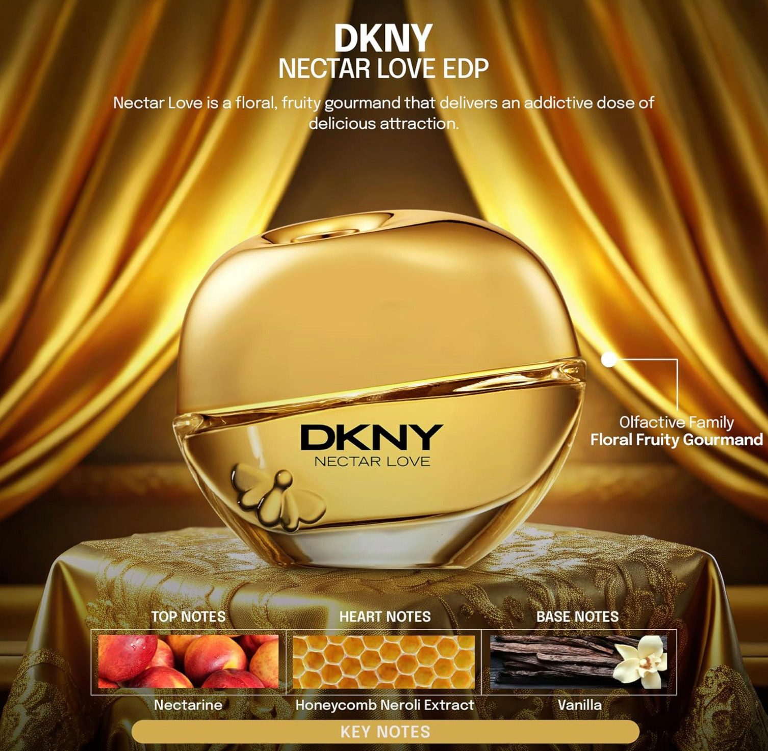 DKNY Eau de Parfum Nectar Love Women Toilette Spray Duft Edt Versiegelt 100 ML, Strahlend, sinnlich, lebensfroh,Süß, warm, feminin