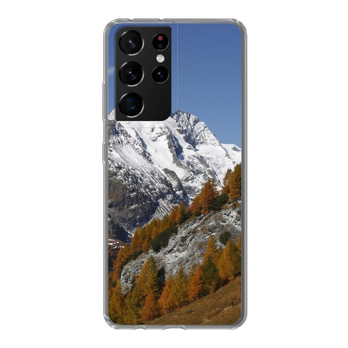 MuchoWow Handyhülle Der höchste Berg im Herbst im Park Hohe Tauern in Österreich Phone Case Handyhülle Samsung Galaxy S21 Ultra Silikon Schutzhülle