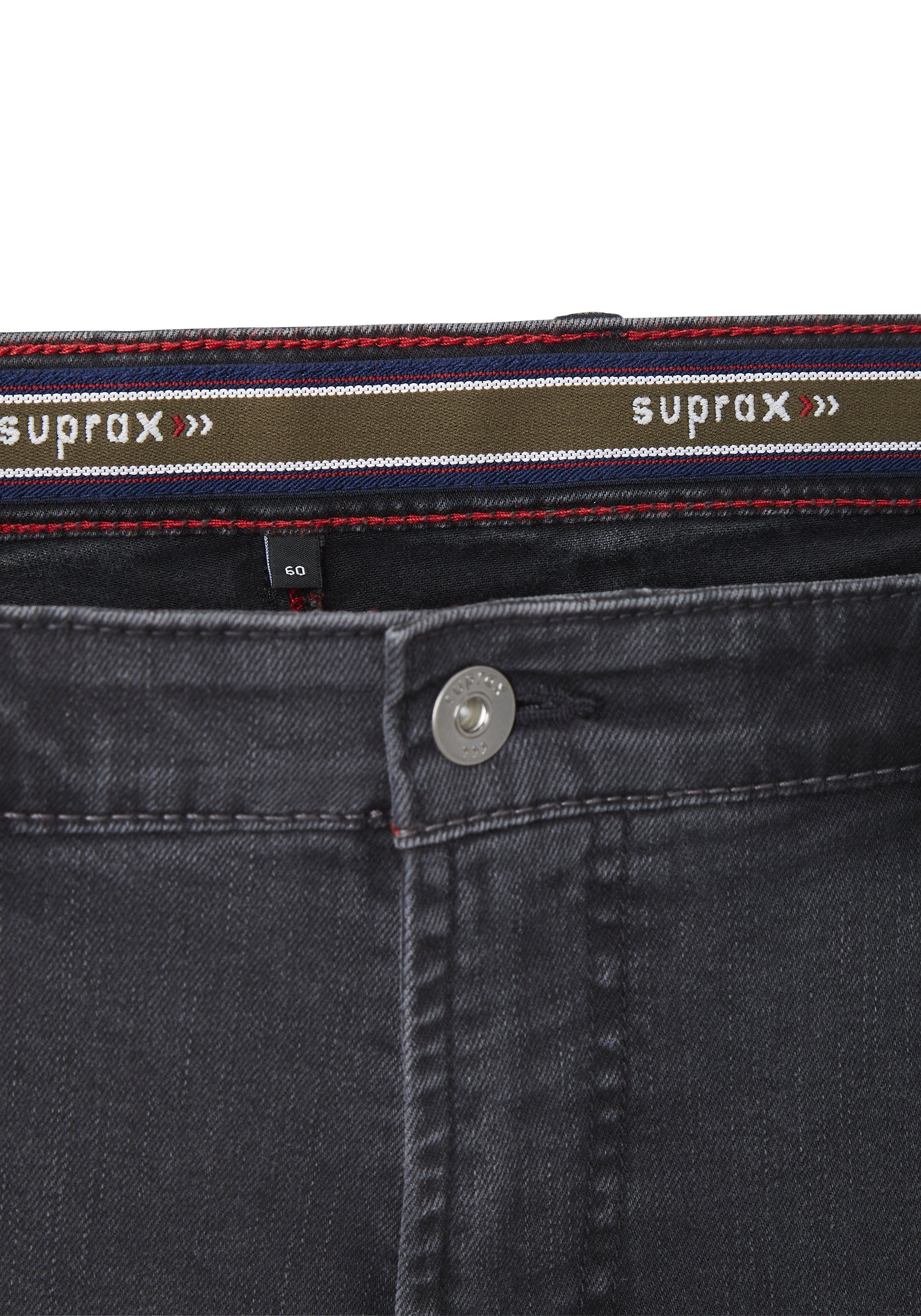 Suprax Regular-fit-Jeans 5-Pocket Suprax Jeans mit elastischem Komfort-Dehnbund und Sicherheitstasche