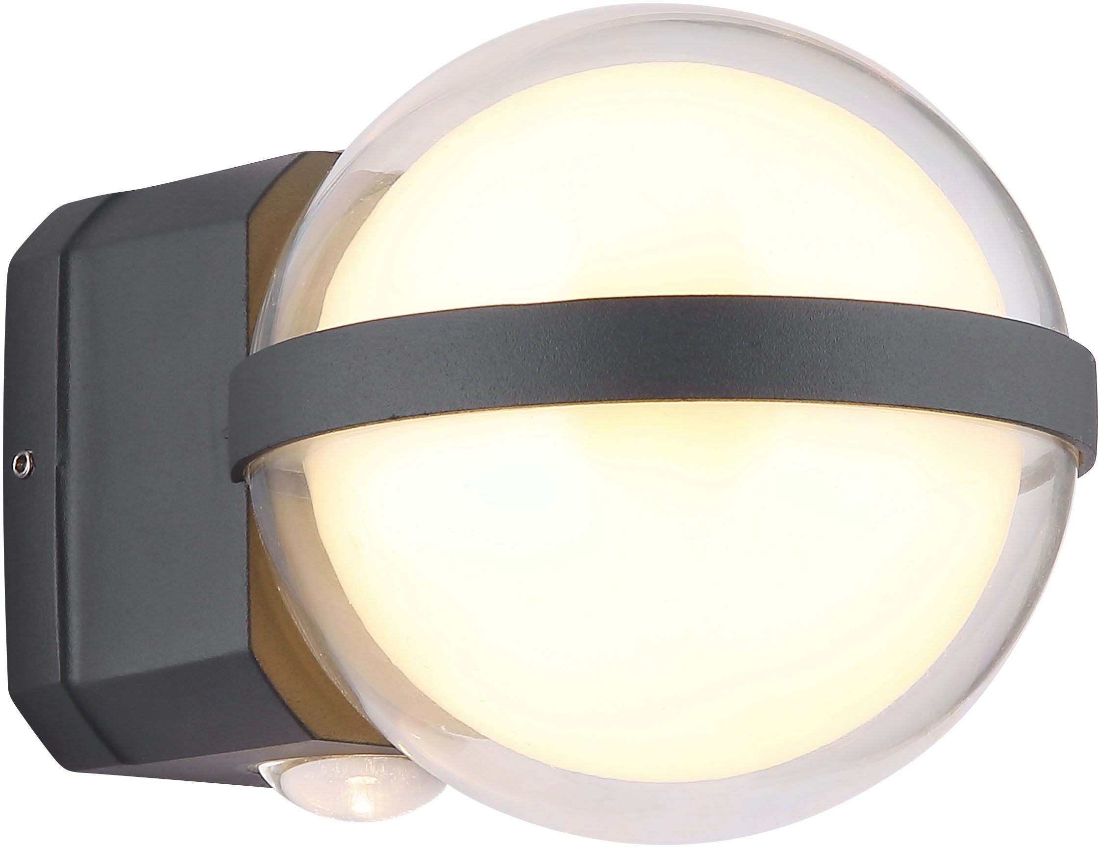 GLOBO LIGHTING LED Außen-Wandleuchte ILLI, LED fest integriert, Warmweiß, Außenbereich/IP54/2 Linsen/2Richtungen/Terrasse