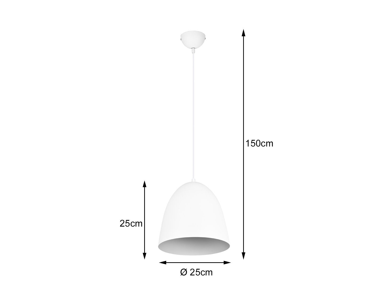 meineWunschleuchte LED Esstisch warmweiß, klein-e wechselbar, Ø25cm Pendelleuchte, Weiß Dimmfunktion, LED Kochinsel & Deisgn-klassiker, Lampe übern