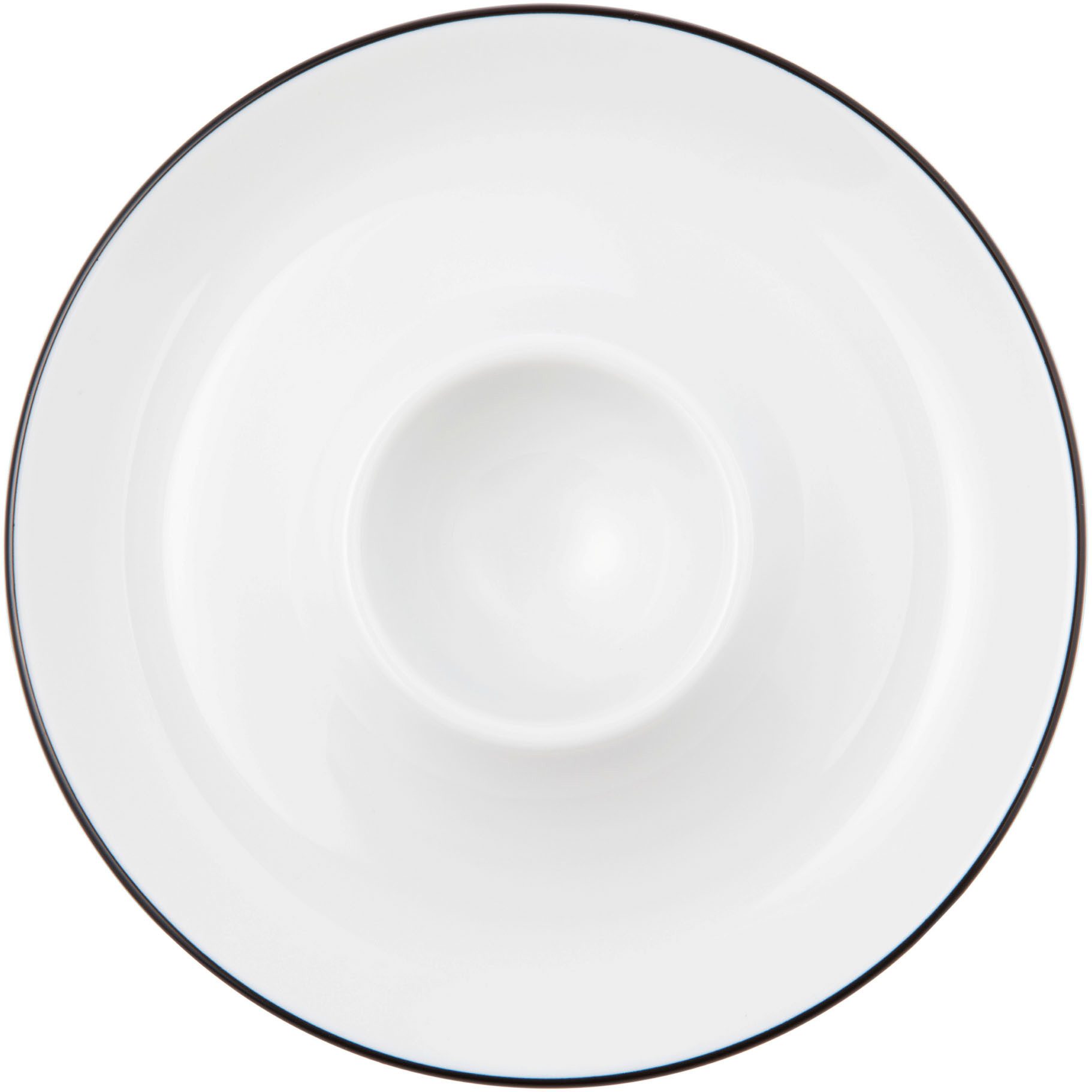 Seltmann Weiden Eierbecher LIDO Black Line, Porzellan, Eierbecher, schwarzer Rand, Seltmann Weiden