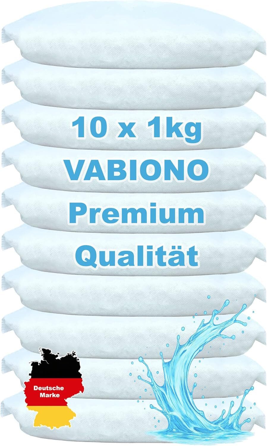 VABIONO Luftentfeuchter-Nachfüllpack 10 x 1 kg für Granulat Luftentfeuchter, für Feuchtigkeitskiller gegen Schimmel, Geruchsneutral, Set, KOSTENLOSER VERSAND