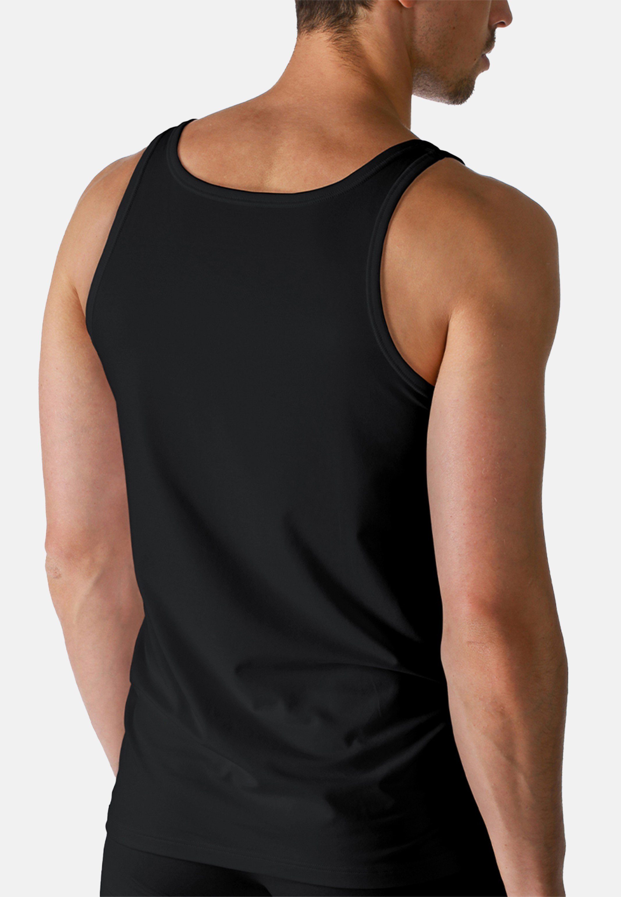 3er Pack Dry - - / 3-St) Baumwolle Unterhemd (Spar-Set, Thermoregulierend Unterhemd Schwarz Mey Tanktop Cotton