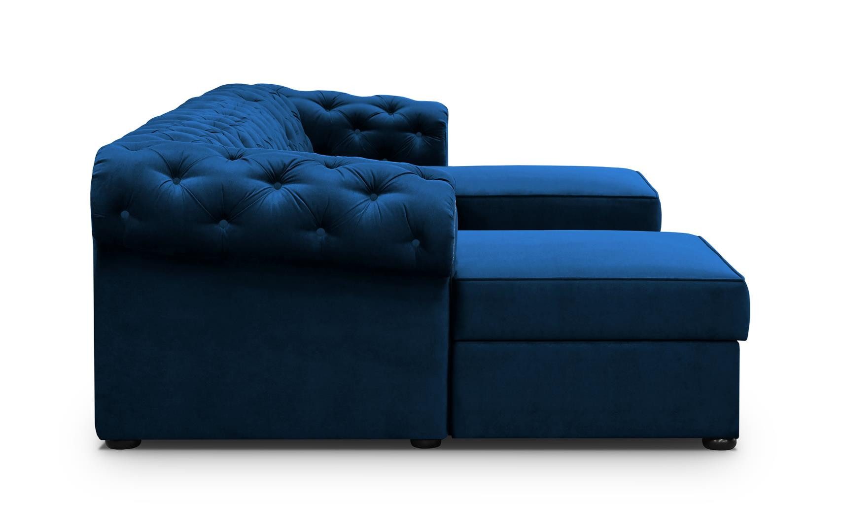 Beautysofa Ecksofa mit Schlaffunktion und zwei Bettkasten Chester U, hochwertige, exklusive Möbel, modernes Design
