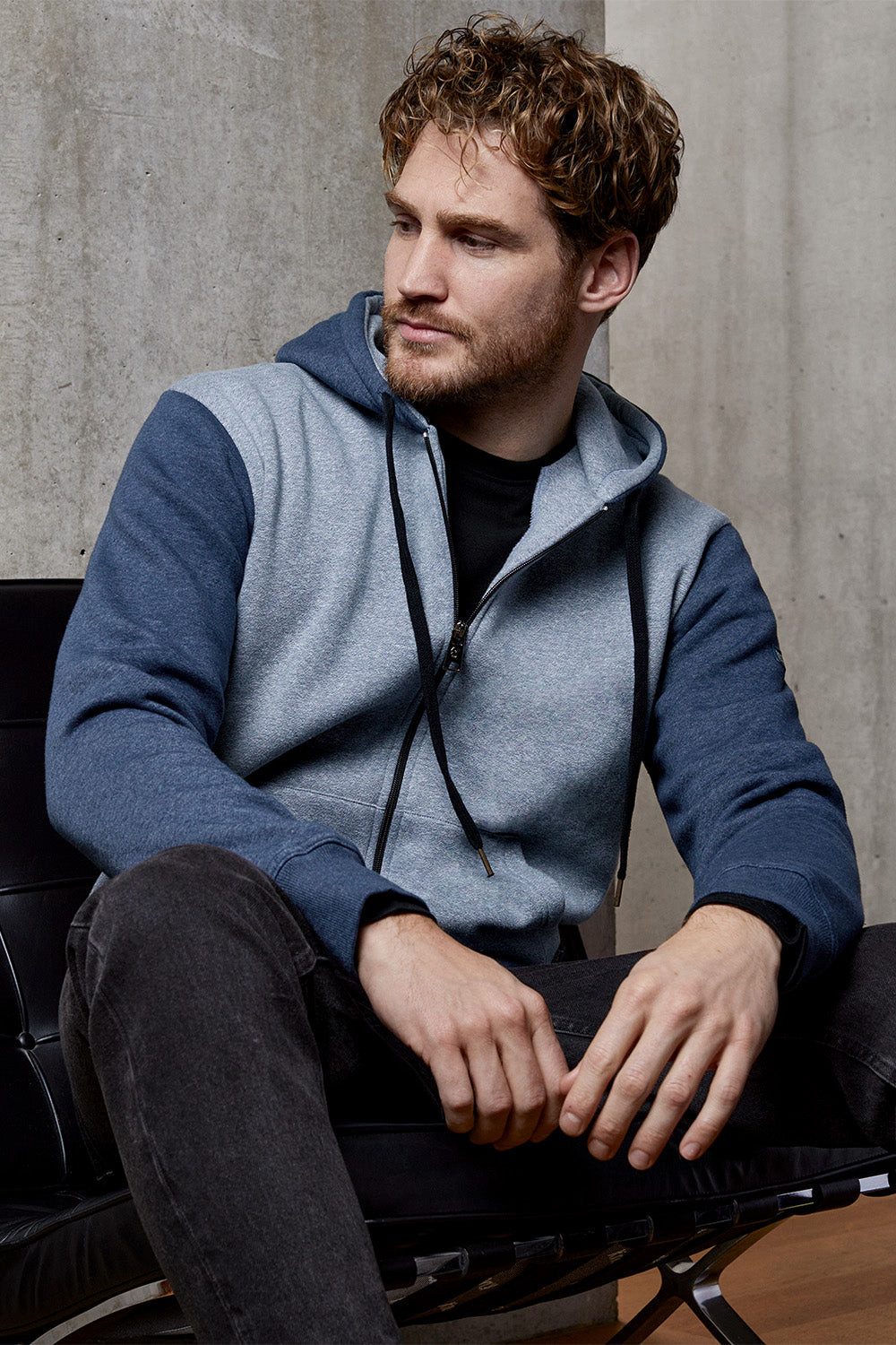 Hajo Sweatshirt Sweathoodie in Jaspé-Garn