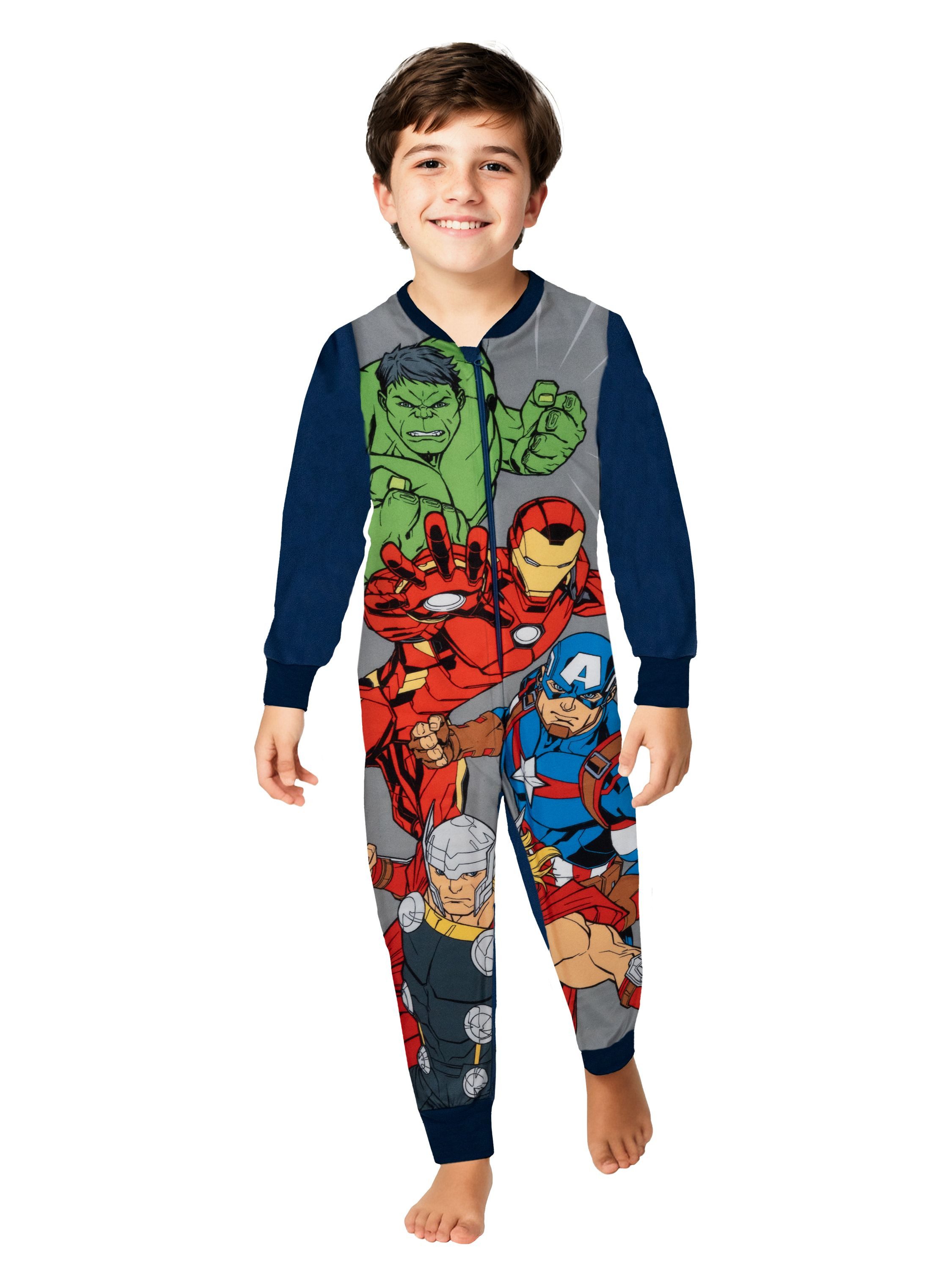 United Labels® Jumpsuit Marvel The Avengers Jumpsuit Overall Pyjama Schlafanzug langarm