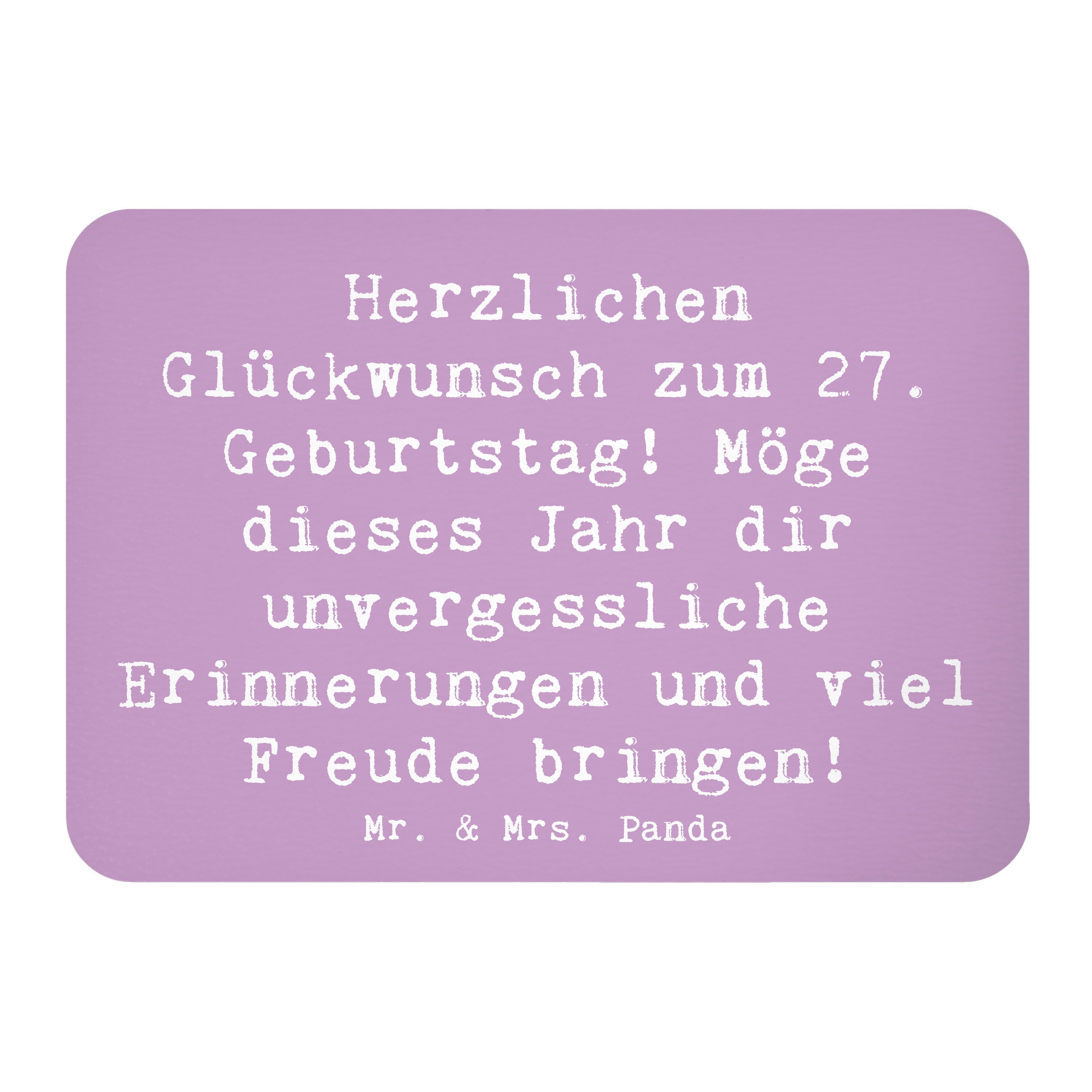 Magnet Spruch 27. Geburtstag - Lavendeltraum - Geschenk, Souvenir Magnet, li