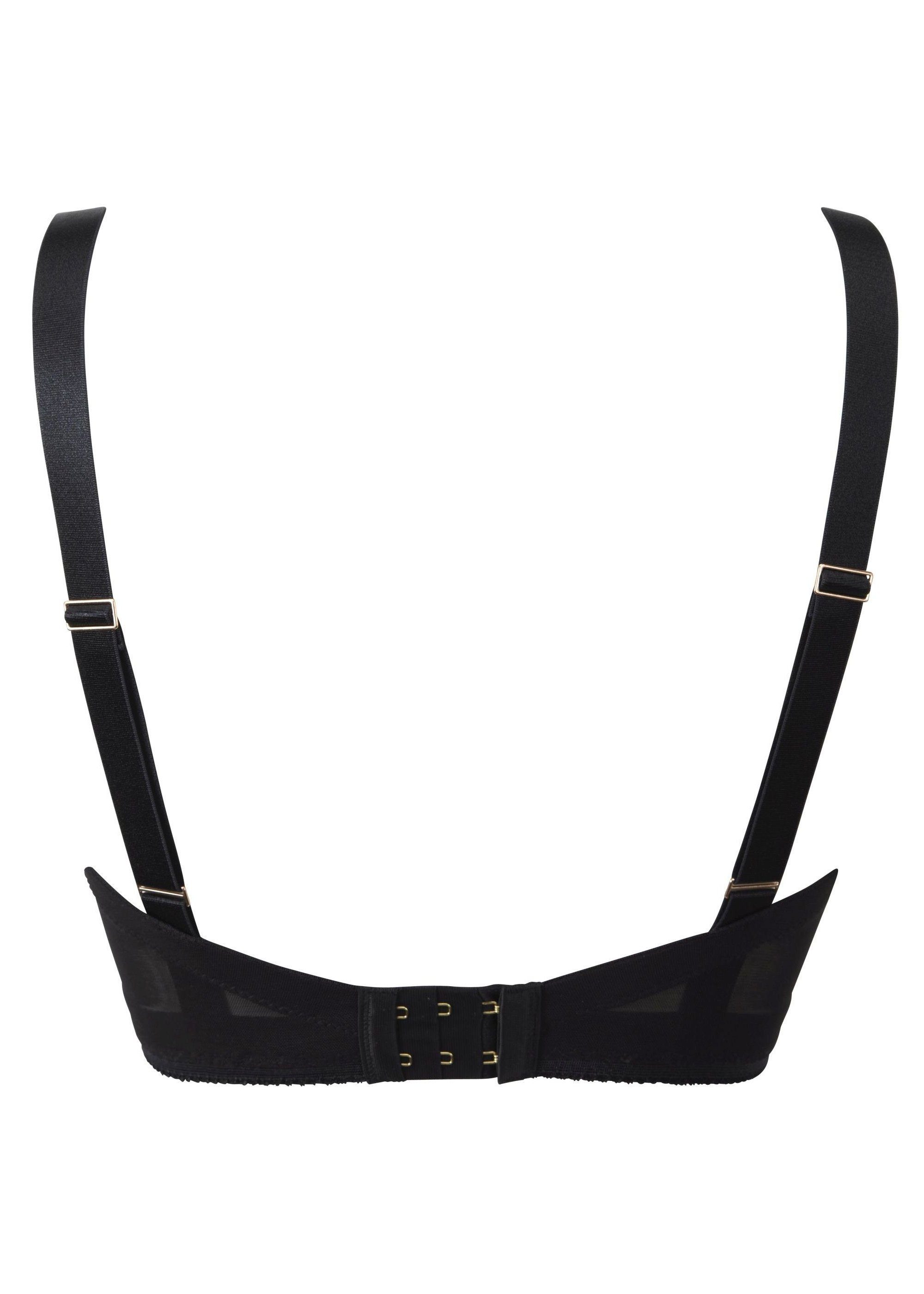 Gossard Dekolleté-BH VIP Retrolution Staylo Push-Up BH Black (Longline BH, 1-tlg., Teilspitze) verführerisch sexy