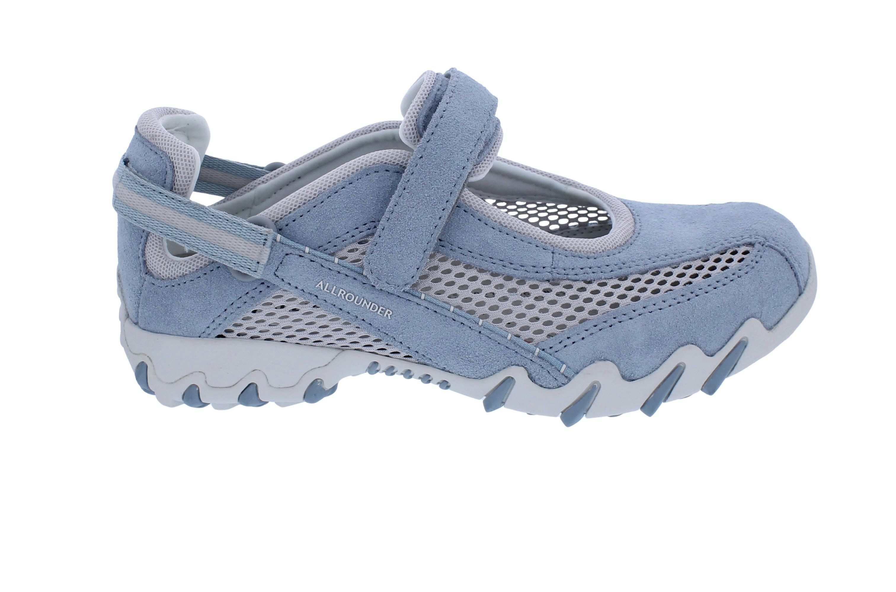 Allrounder Sneaker Niro 91/06, Velourleder mit offenem Mesh, Hellblau, Klettschuh
