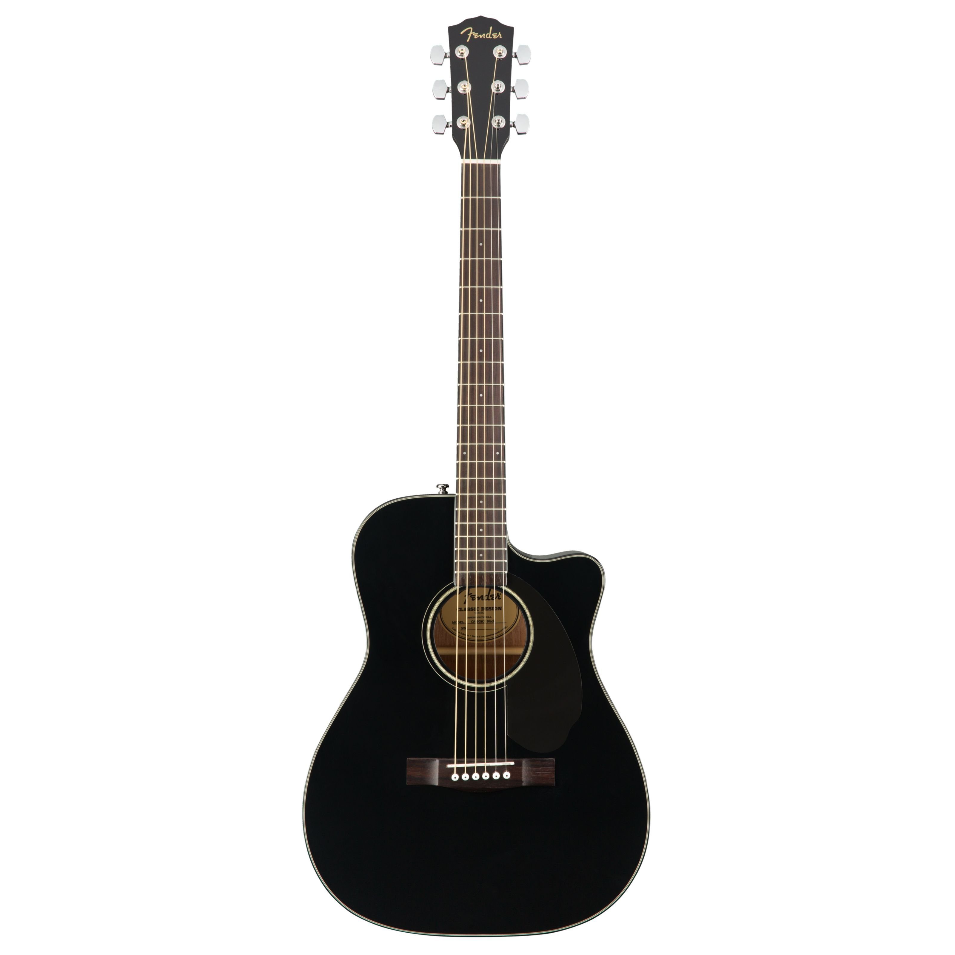 Fender Westerngitarre, Westerngitarren, 000/OM Gitarren, CC-60SCE Black - Westerngitarre