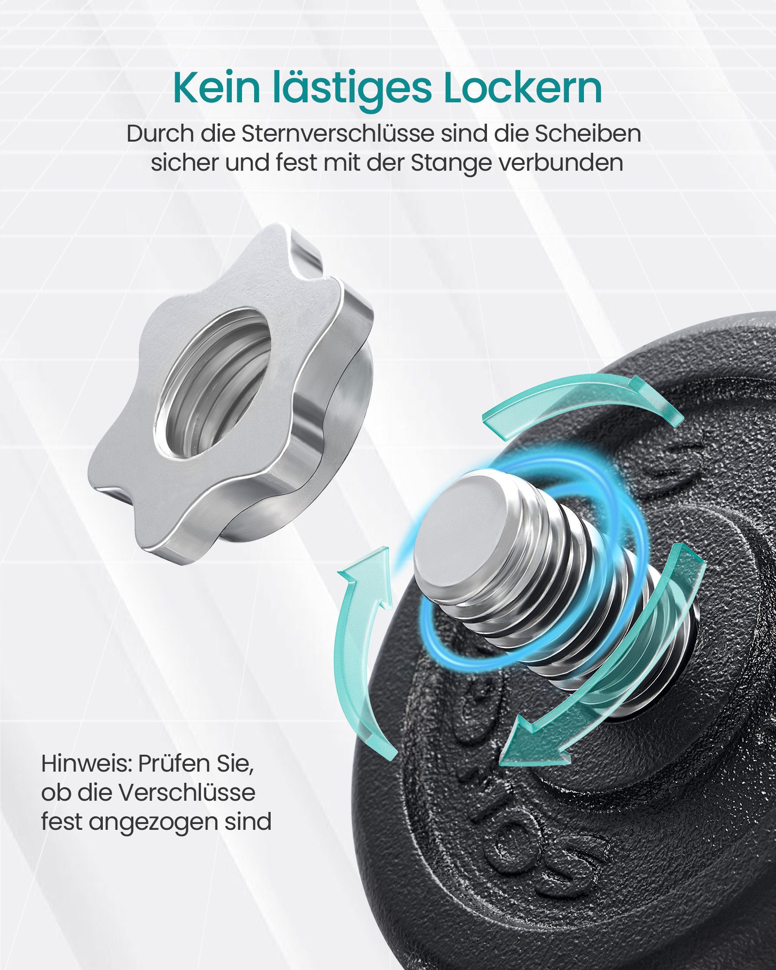 SONGMICS Kurzhantel SYL20/30/40T, Hantelset aus Gusseisen, 20/30/40 kg, verstellbar