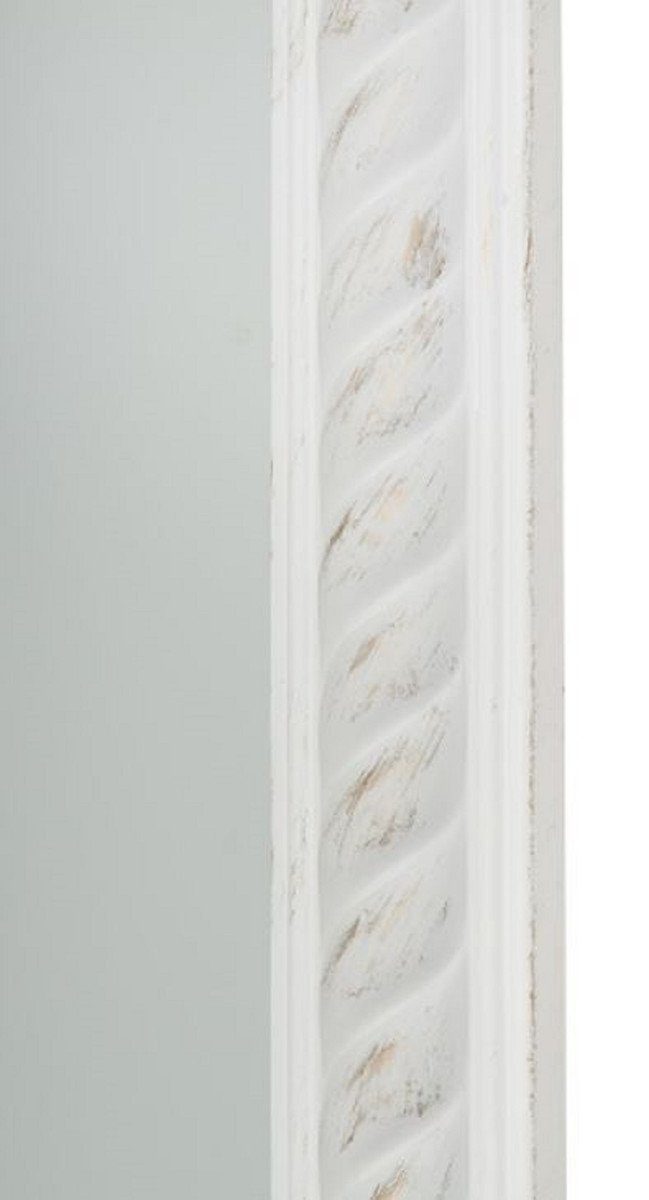 Casa Padrino Barockspiegel Antik H. 72 cm Wohnzimmer Weiß x / Wandspiegel Barockmöbel Barock 132 - Gold