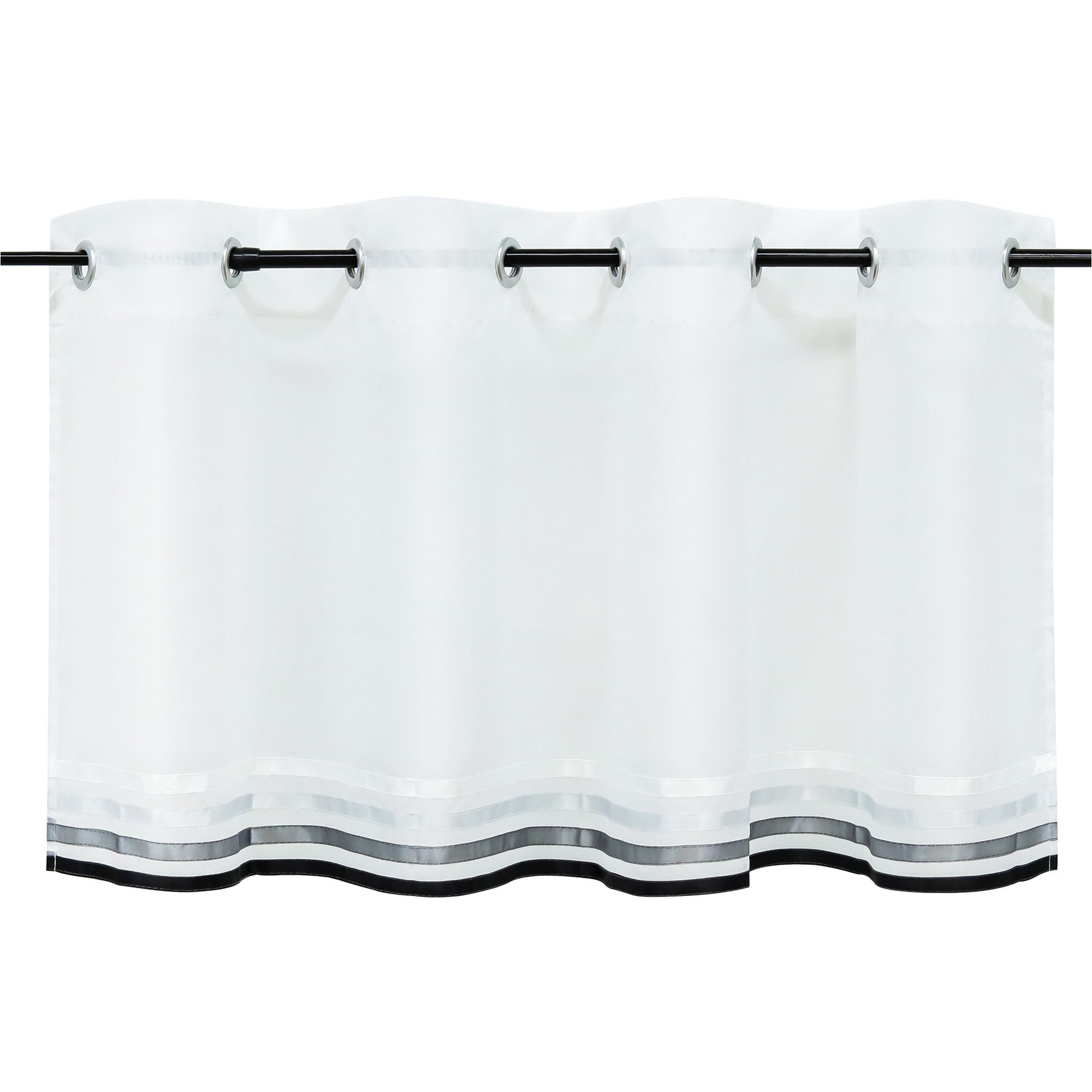 Yujiao Mao Scheibengardine (1 St), Ösen, transparent, mit Satinband, Voile günstig online kaufen