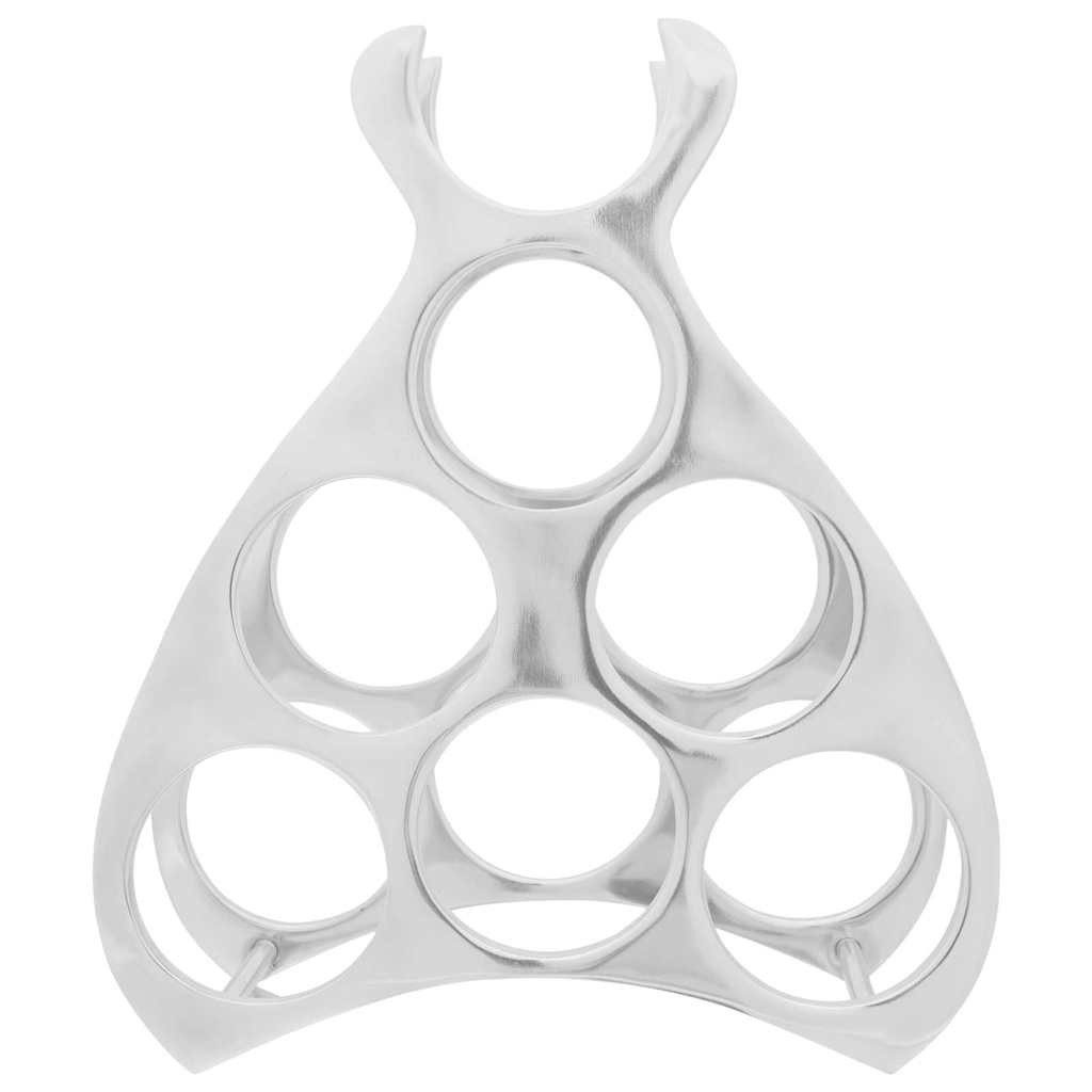 vidaXL Weinregal Weinregal Silber 32 x 14 x 37,5 cm Aluminium, 1-tlg.